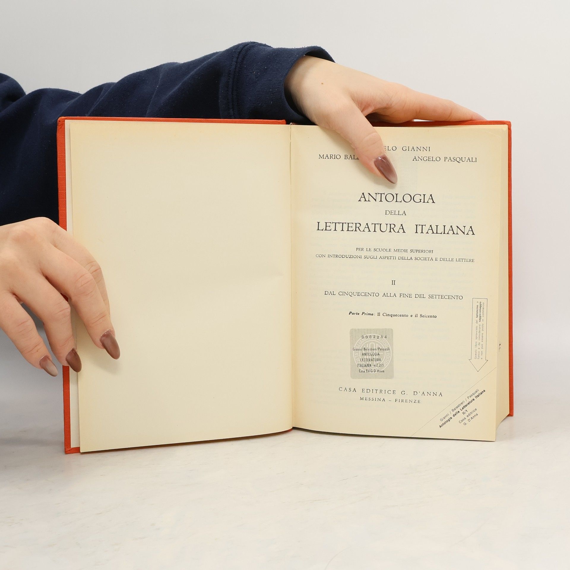Angelo Giannini Antologia della letteratura italiana II.