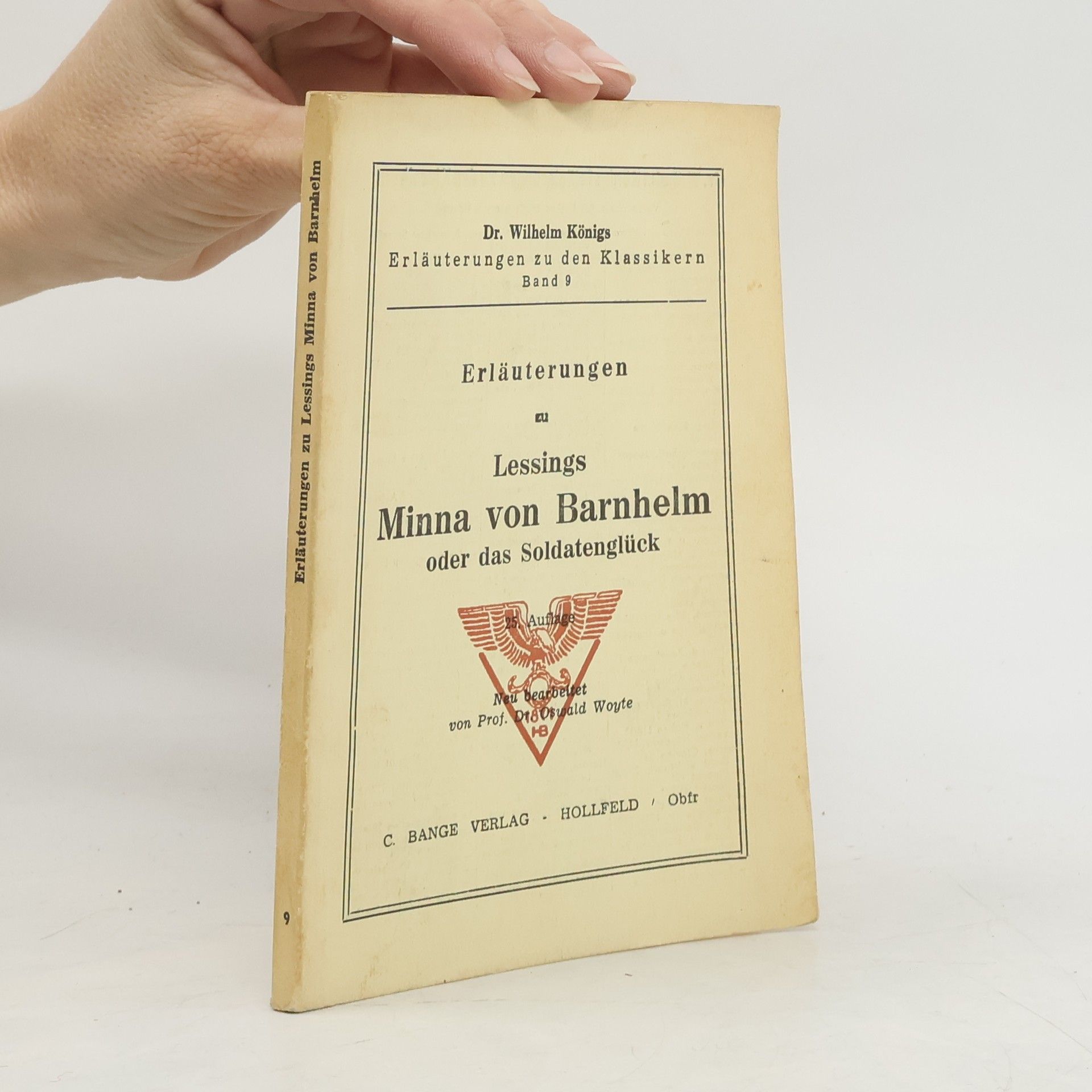 Gotthold Ephraim Lessing Minna von Barnhelm oder das Soldatenglück