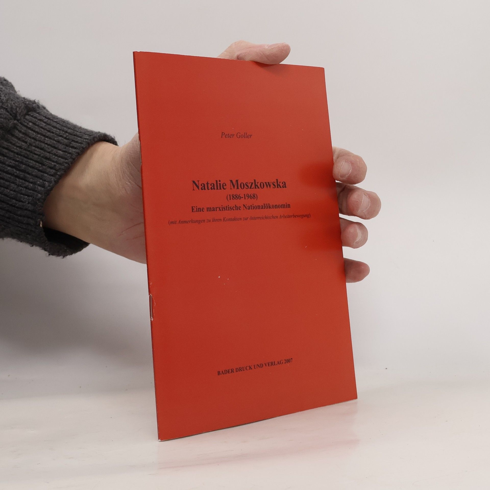 Natalie Moszkowska (1886-1968) Eine marxistische Nationalökonomin