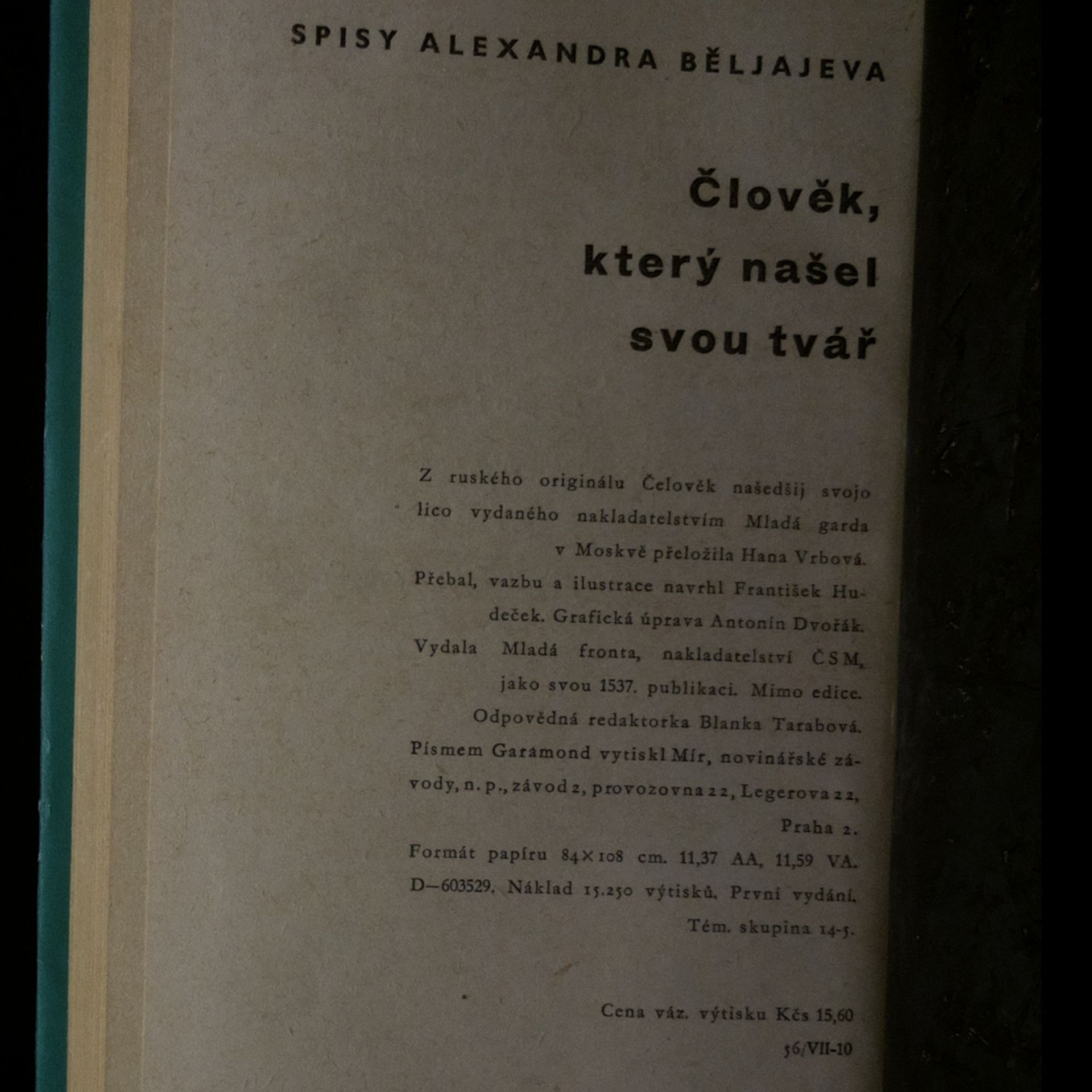 Aleksandr Romanovič Beljajev Člověk, který našel svou tvář
