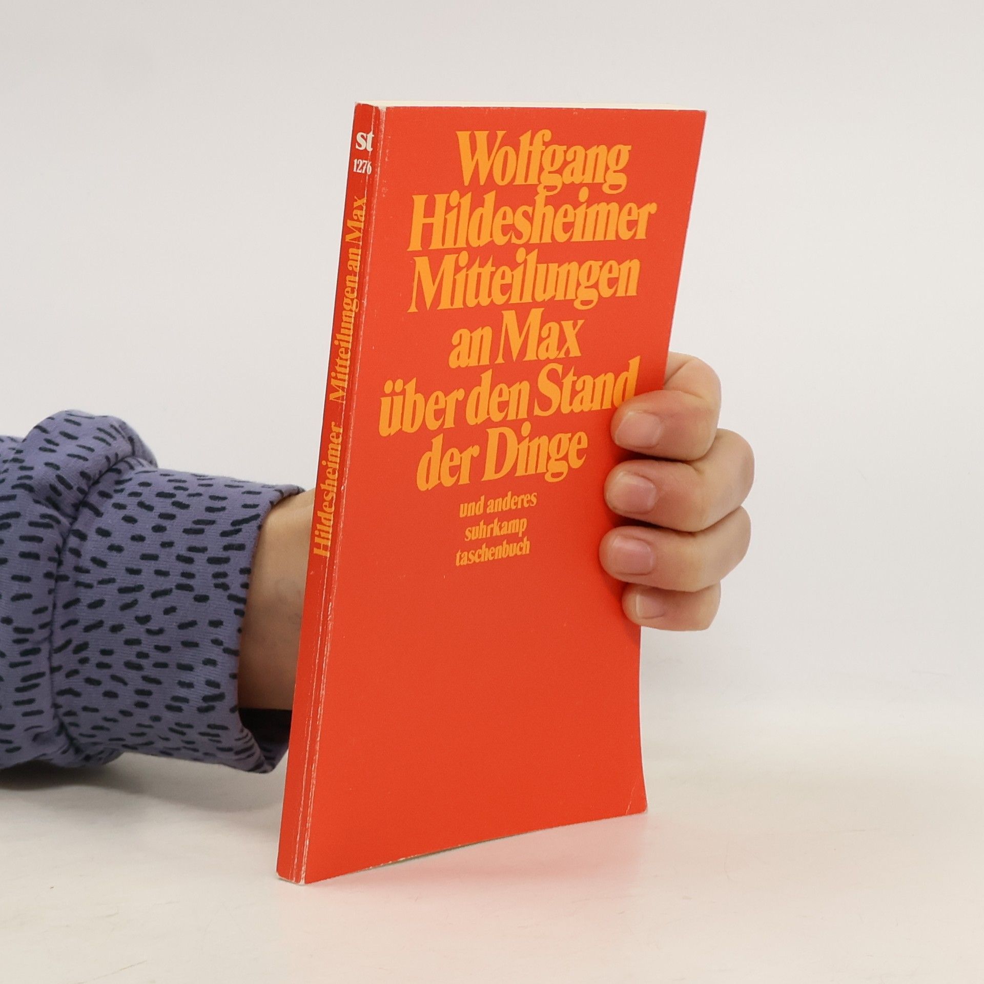 Wolfgang Hildesheimer Mitteilungen an Max