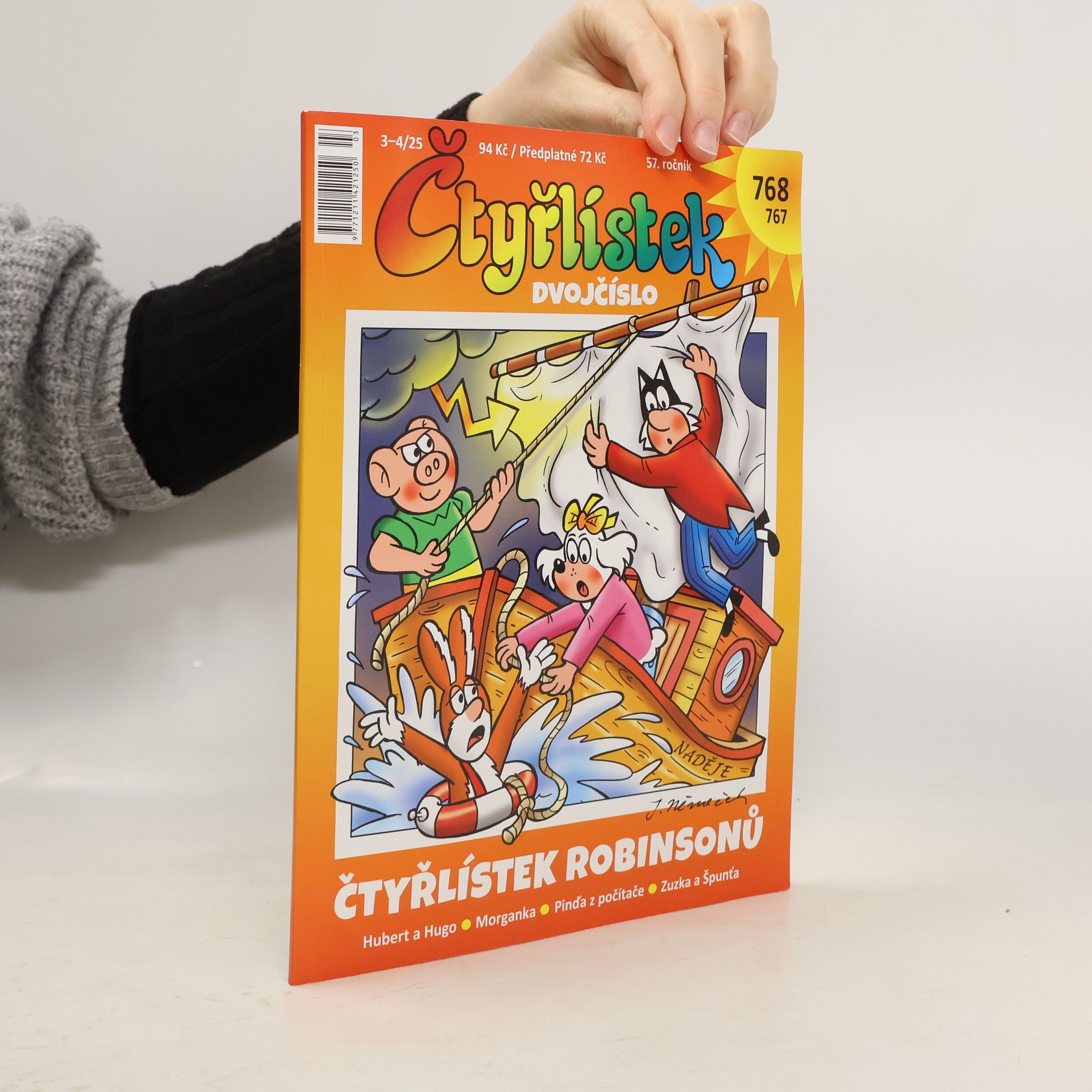 Jaroslav Němeček Čtyřlístek 3-6/25. Dvojčíslo 767-768