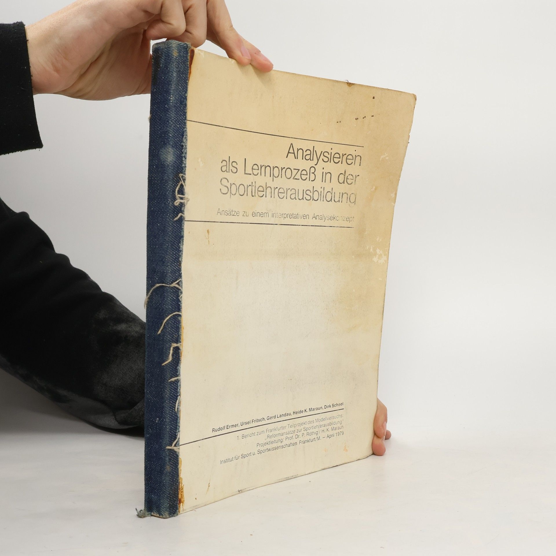 Rudolf Ermer Analysieren als Lernprozess in der Sportlehrerausbildung