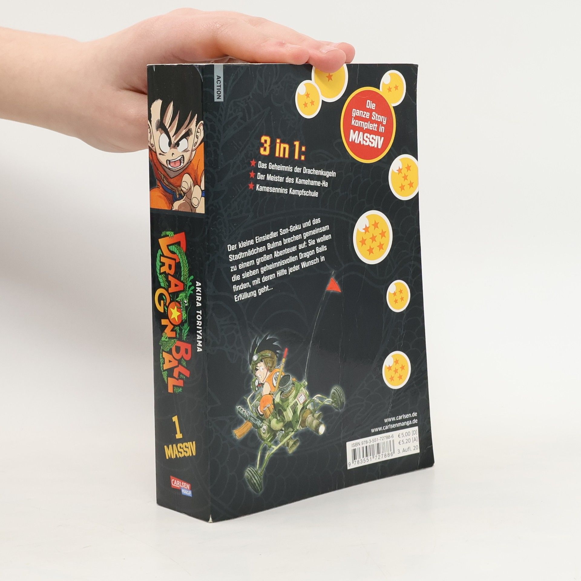Akira Toriyama Dragon Ball Massiv 1 (3in1): Das Geheimnis der Drachenkugeln. Der Meister des Kamehame-Ha. Kamesennins Kampfschule