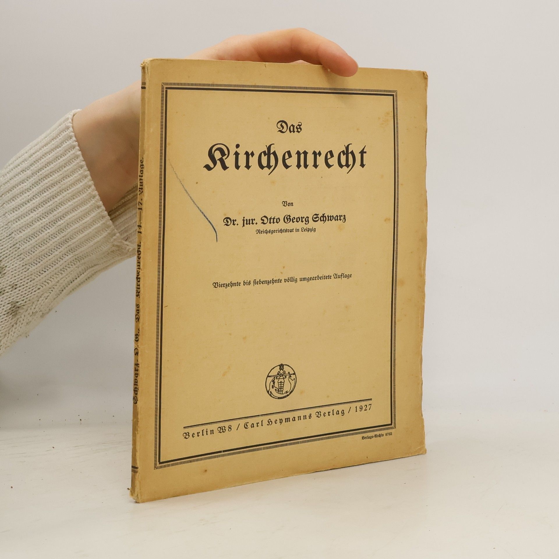 Georg Schwarz Das Kirchenrecht