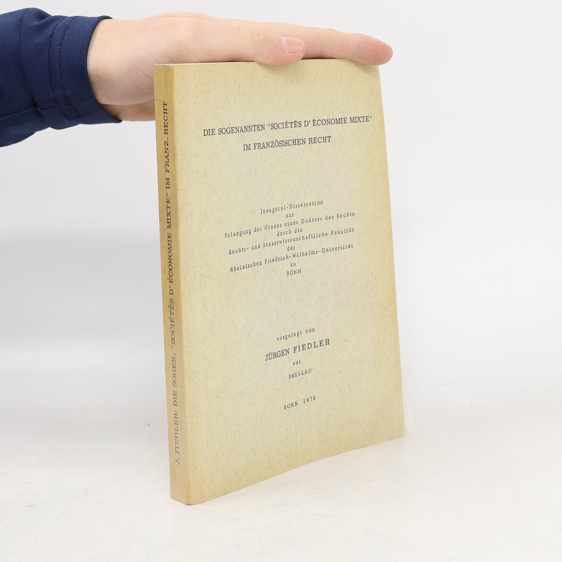 Die sogenannten 'Sociétés d'Économie Mixte' im französischen Recht