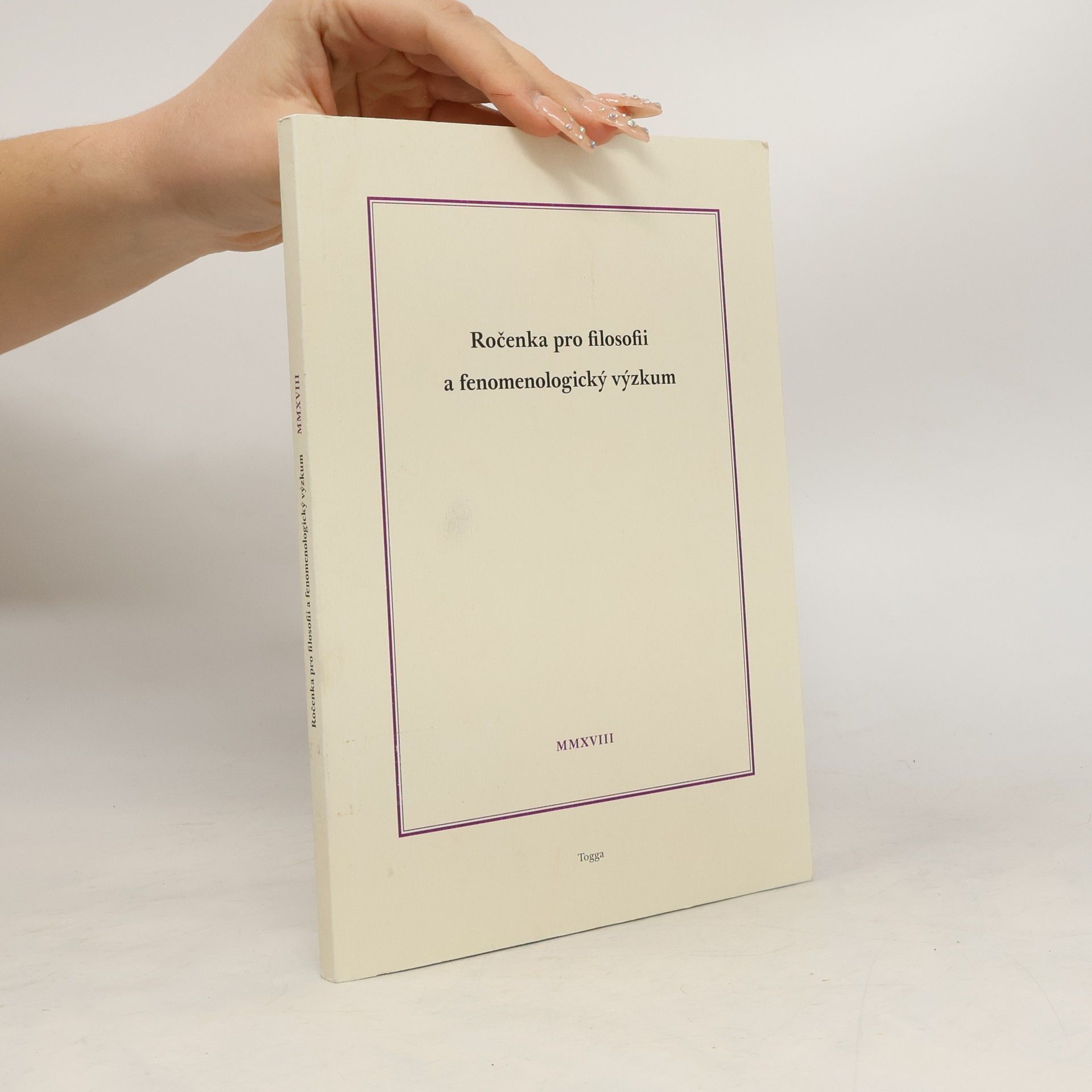 Ladislav Benyovszky Ročenka pro filosofii a fenomenologický výzkum 2018