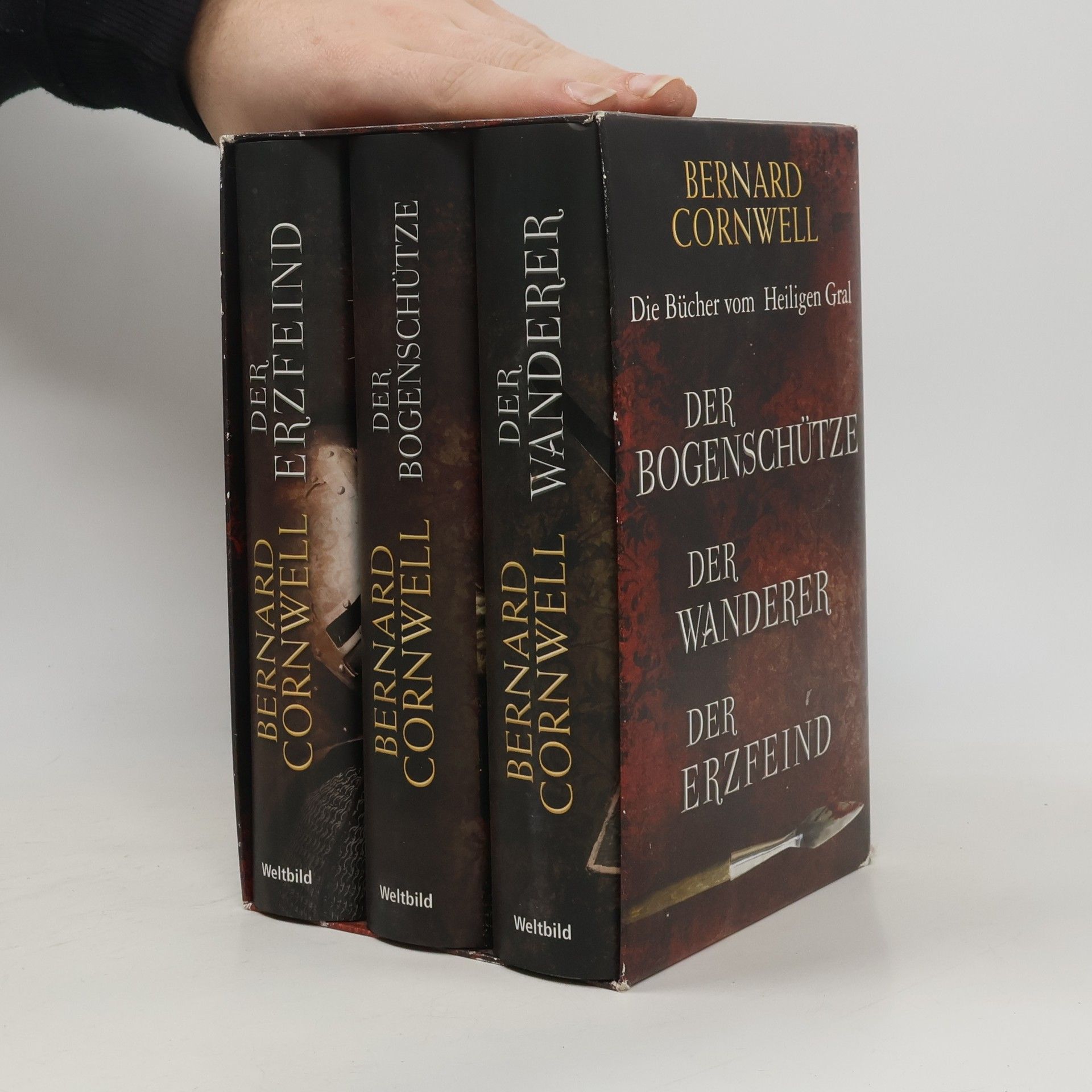 Bernard Cornwell Die Bücher vom Heiligen Gral 3 Bände im Schuber - Der Bogenschütze - Der Wanderer - Der Erzfeind
