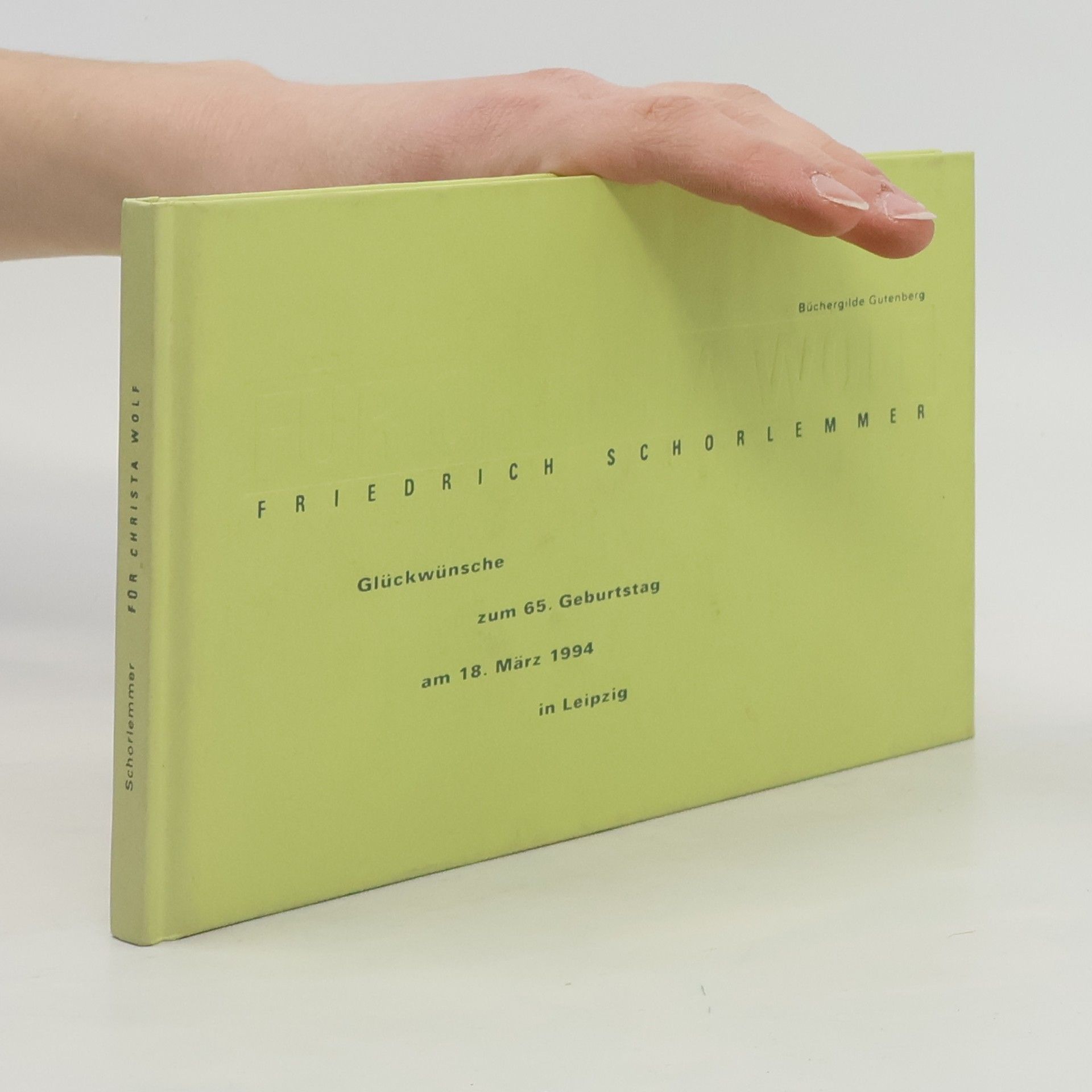 Friedrich Schorlemmer Für Christa Wolf