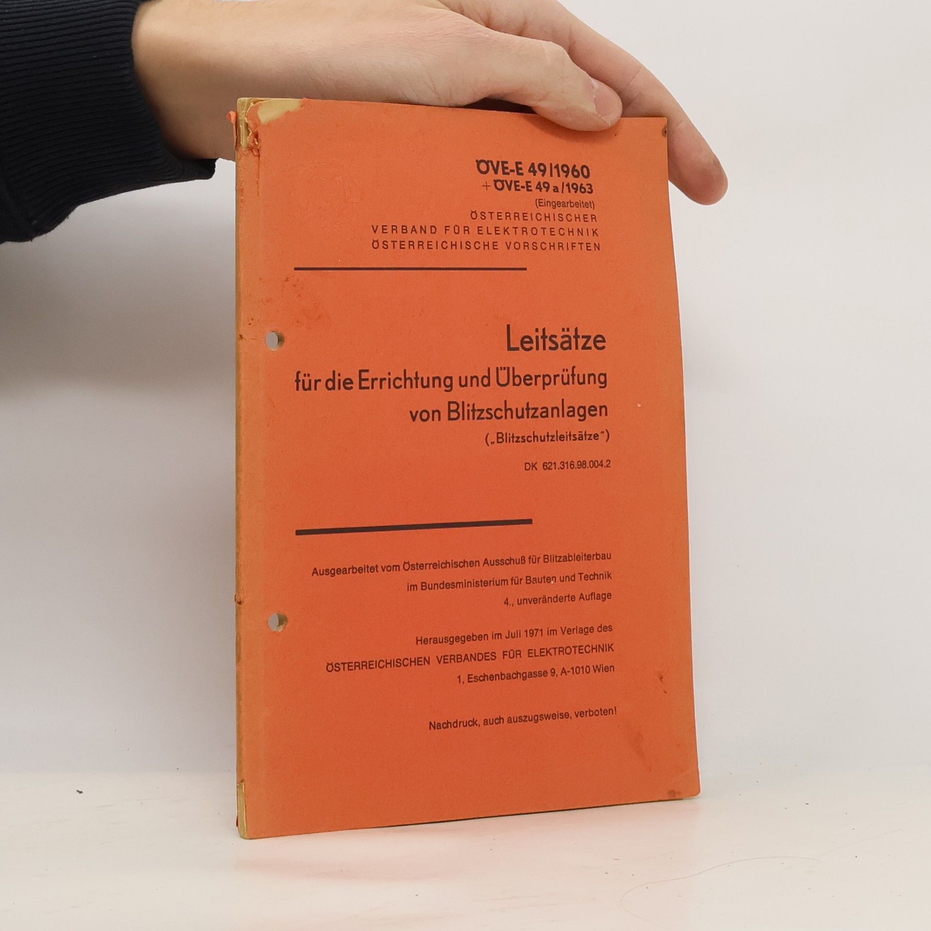 Autorenkollektiv Leitsätze für die Errichtung und Überprüfung von Blitzschutzanlagen