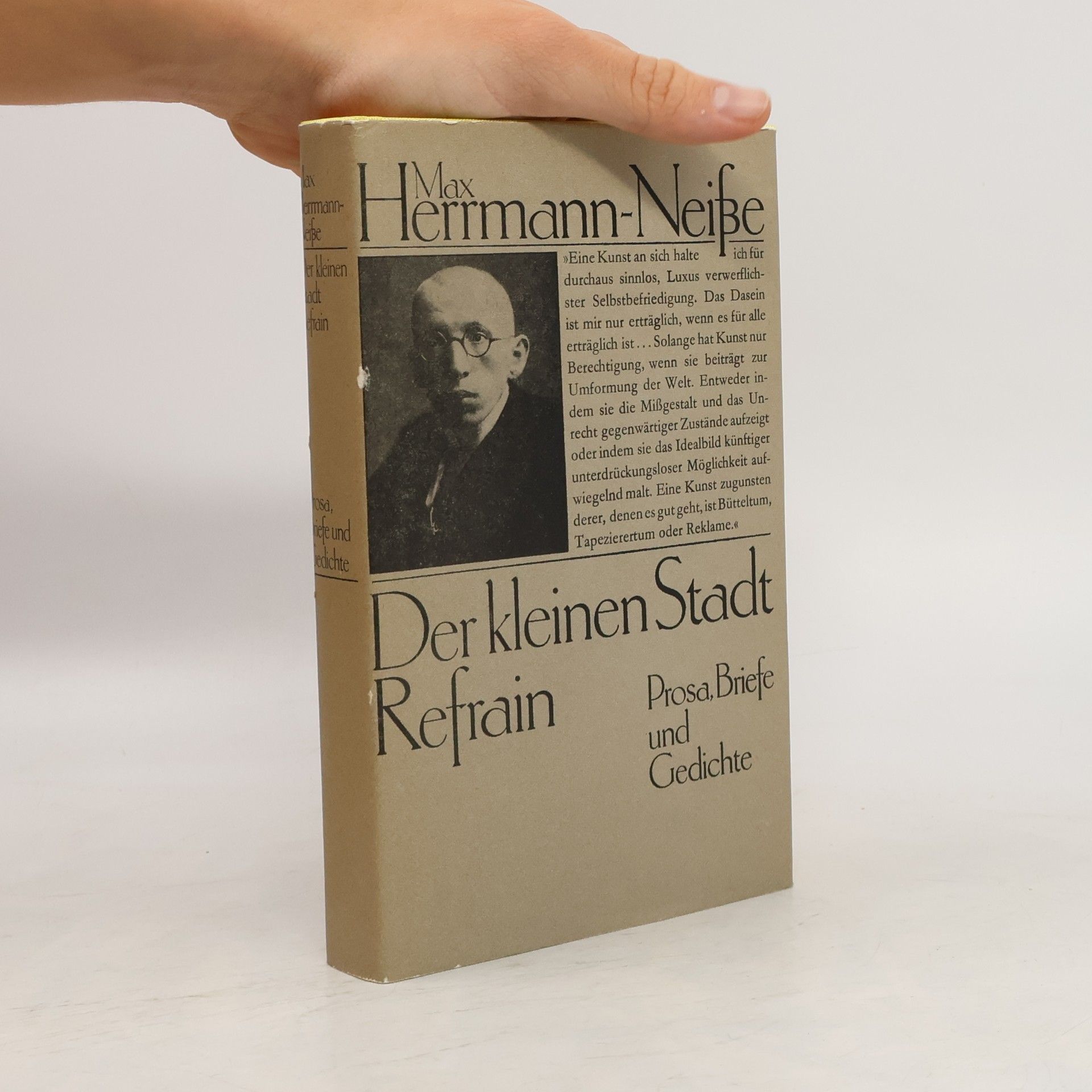 Max Herrmann-Neiße Der kleinen Stadt Refrain. Prosa, Briefe und Gedichte