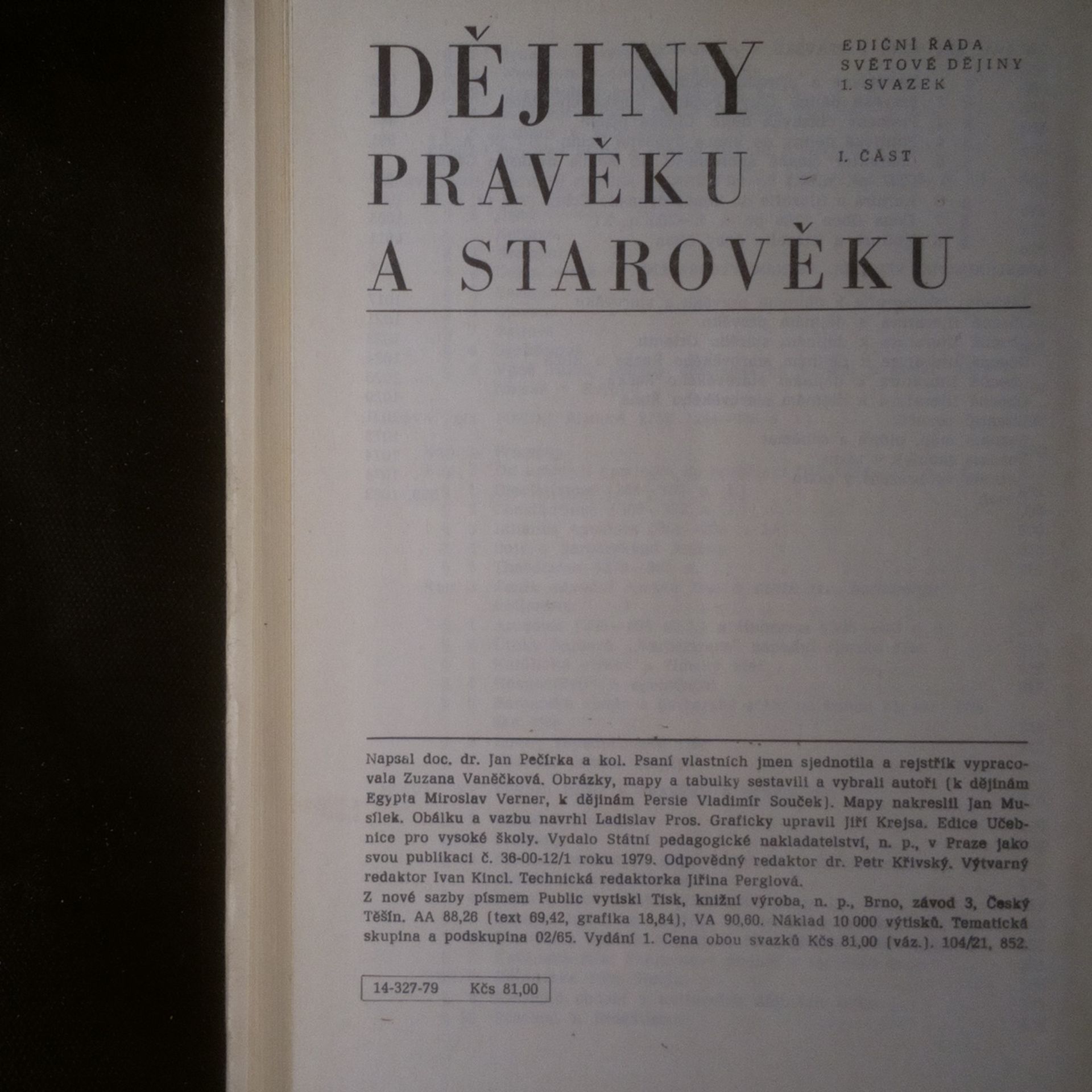 Jan Pečírka Dějiny pravěku a starověku I.-II.