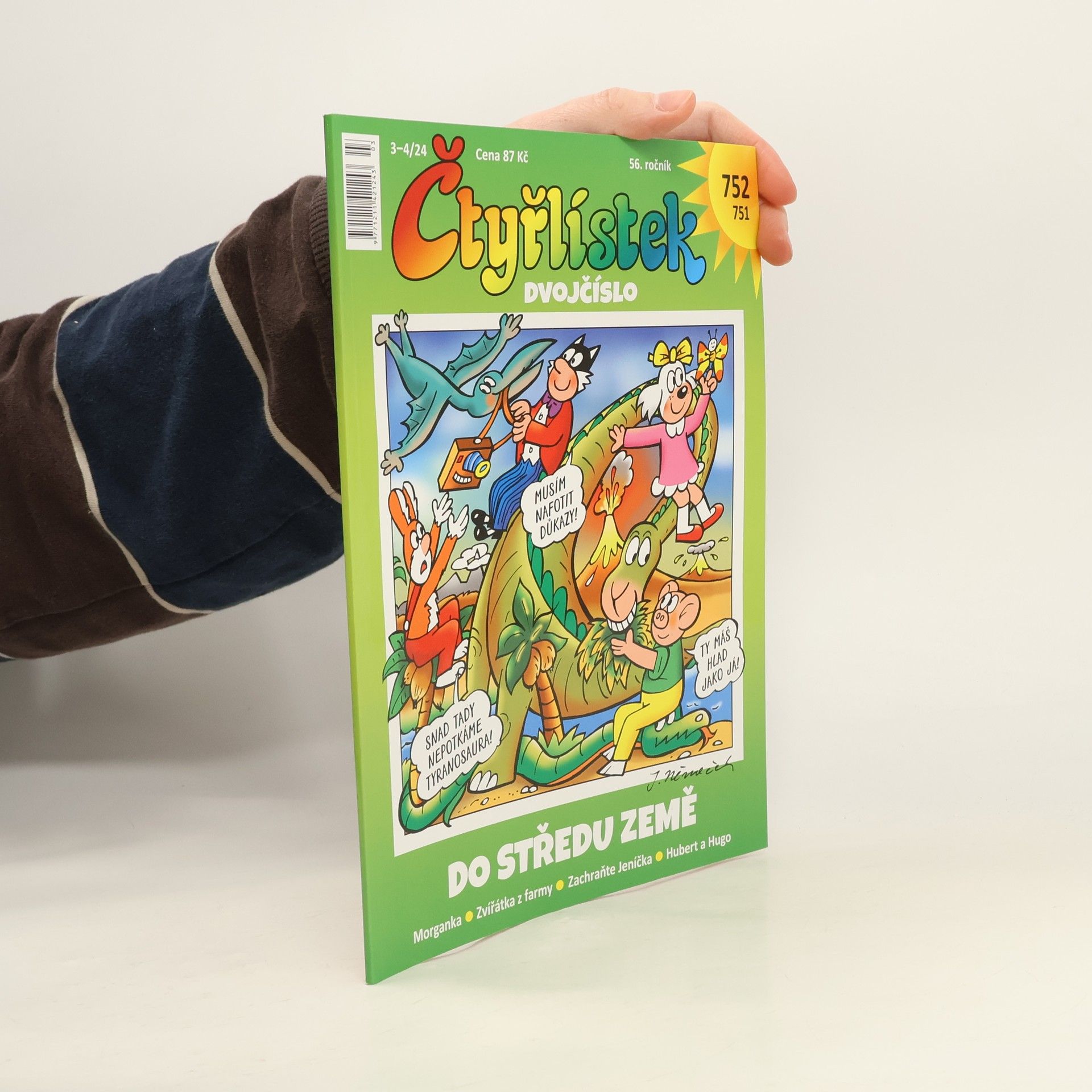 Jaroslav Němeček Čtyřlístek dvojčíslo 751-752. 3-4/2024. Do středu Země
