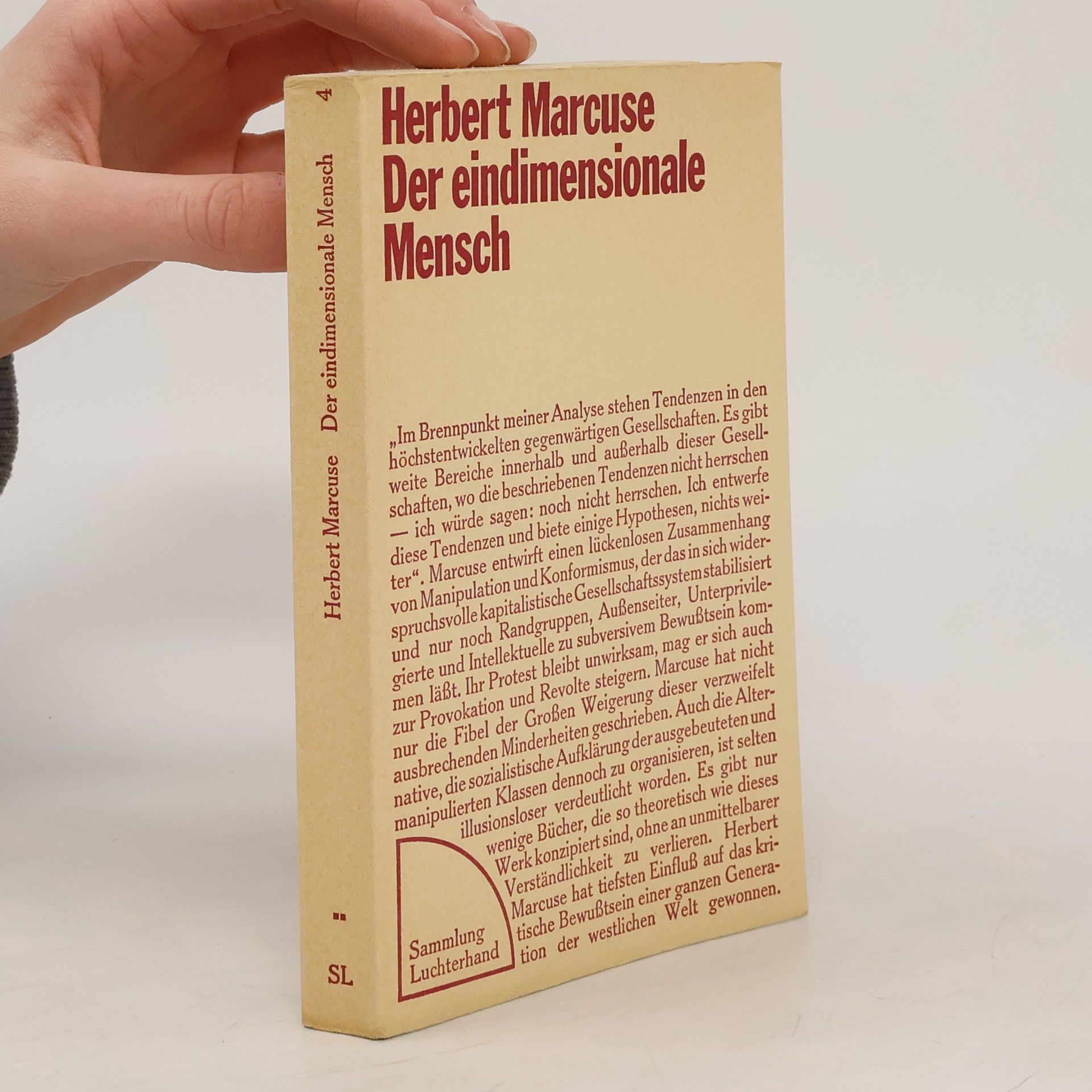 Herbert Marcuse Der eindimensionale Mensch