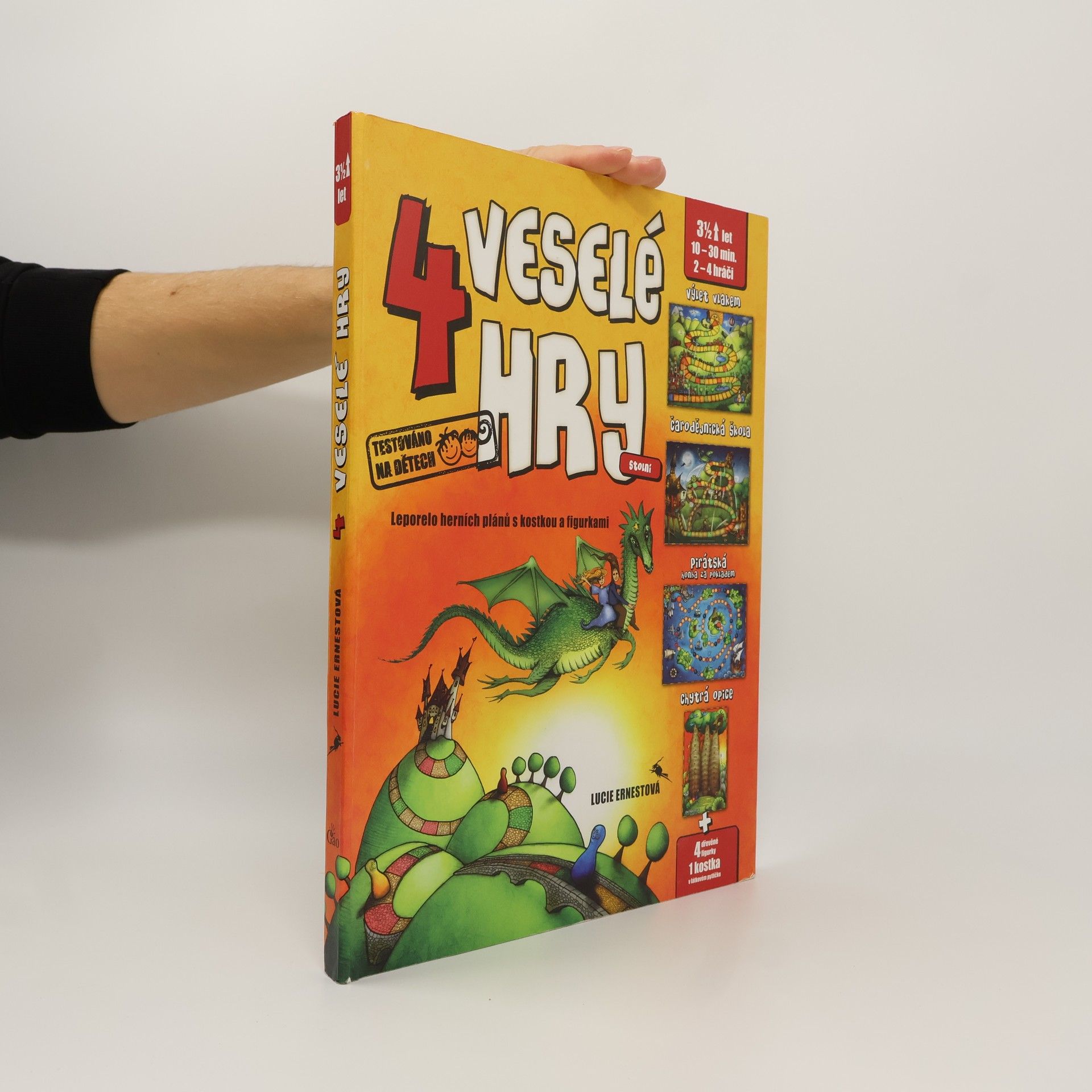 4 veselé hry (stolní) : Leporelo herních plánů s kostkou a figurkami