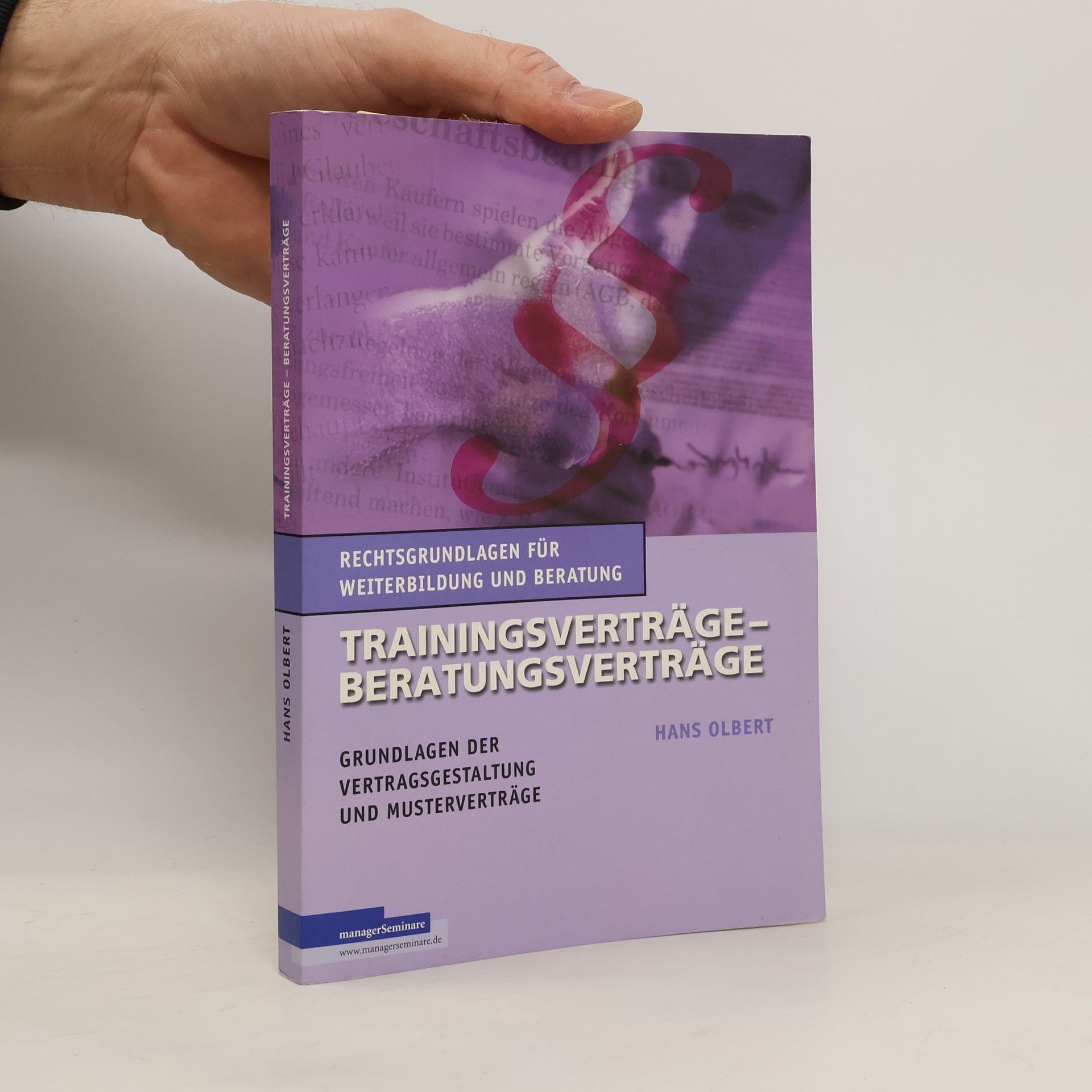 Hans Olbert Trainingsverträge - Beratungsverträge