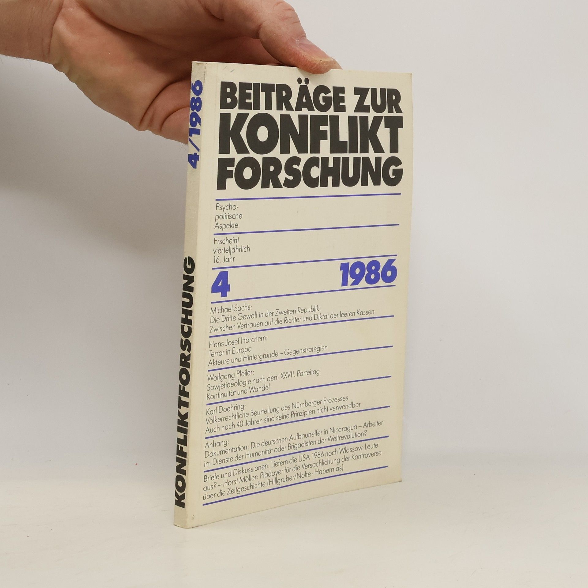 Autorenkollektiv Beiträge zur Konfliktforschung 4/1986
