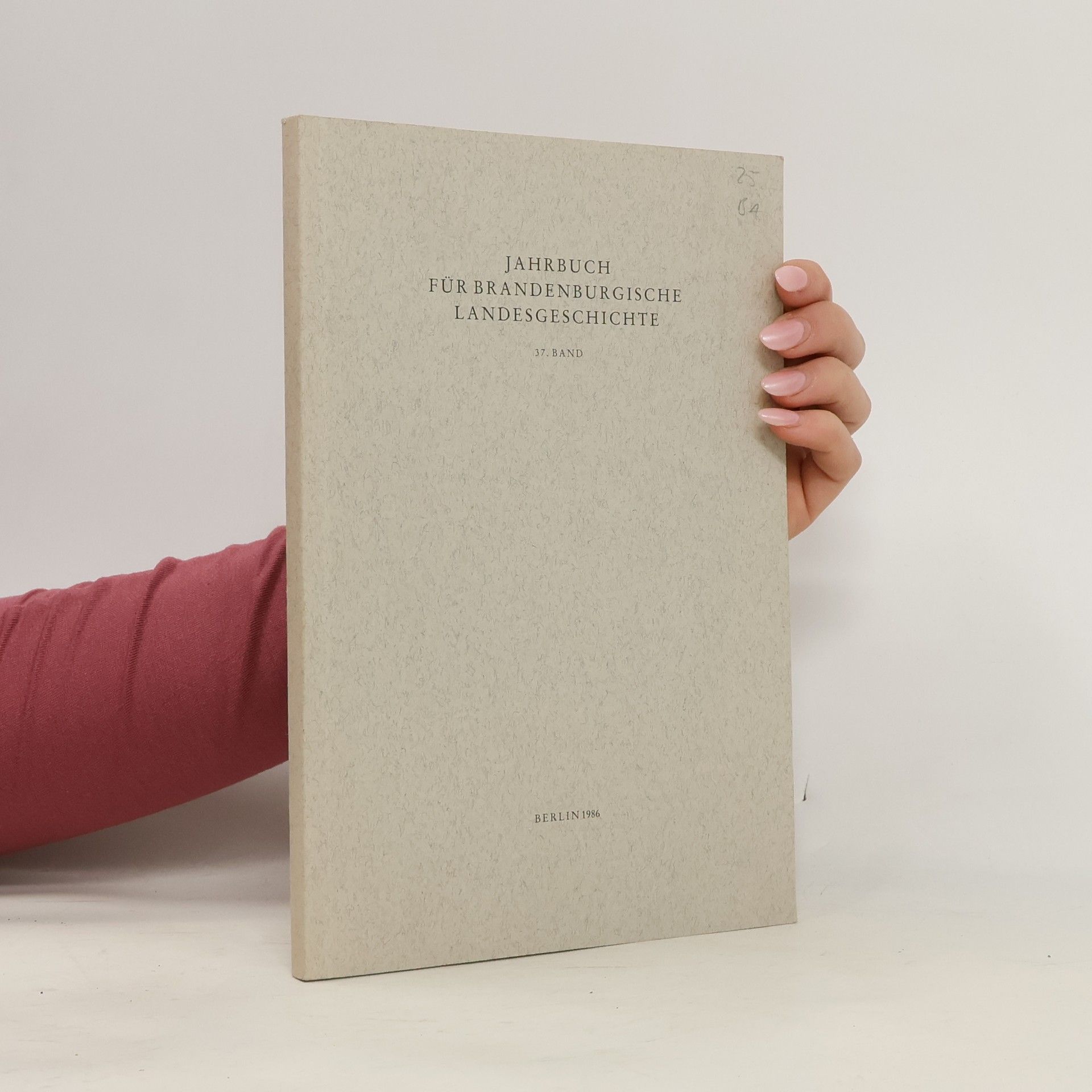 Jahrbuch für brandenburgische Landesgeschichte. 37. Band