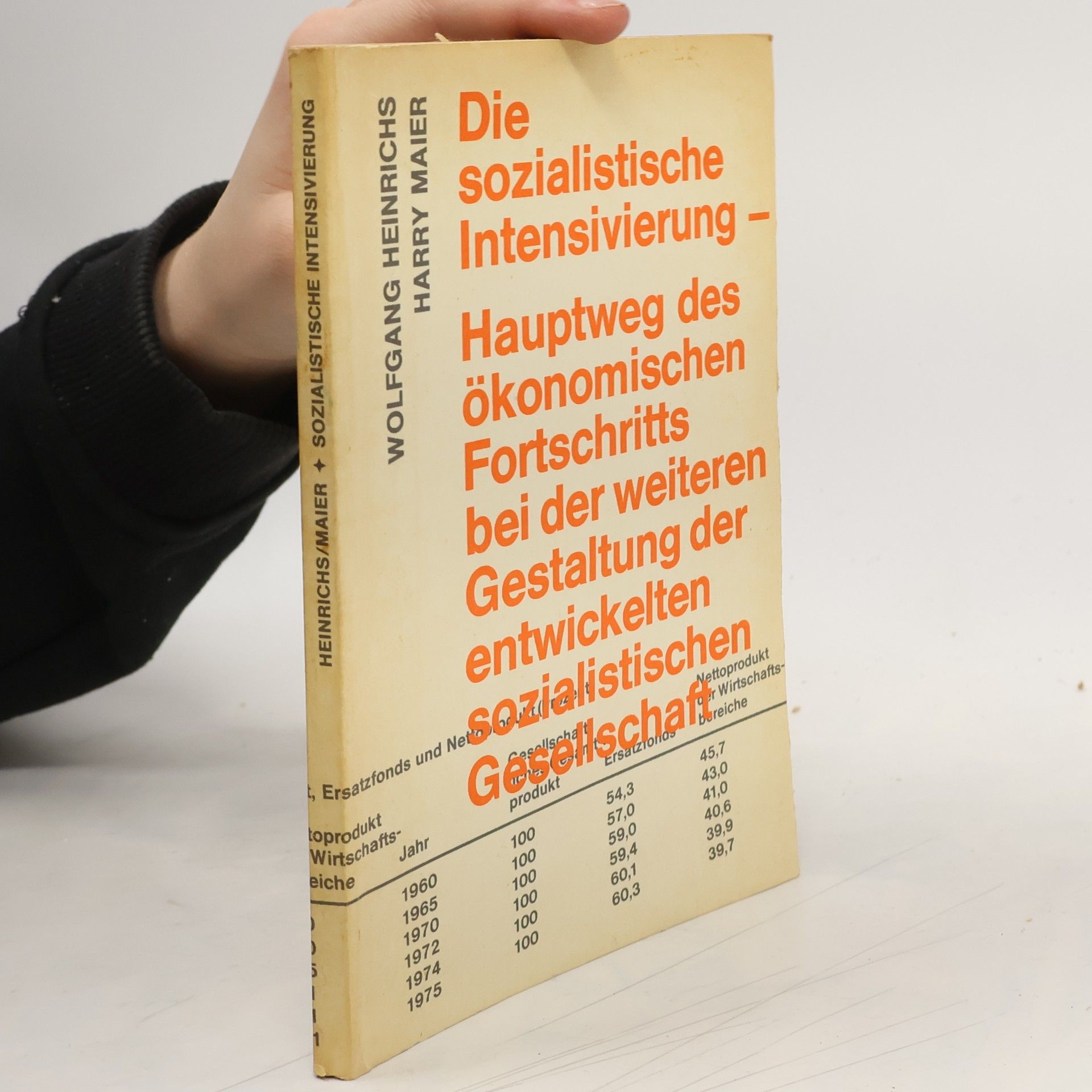 Wolfgang E. Heinrichs Die sozialistische Intensivierung, Hauptweg des ökonomischen Fortschritts bei der weiteren Gestaltung der entwickelten sozialistischen Gesellschaft