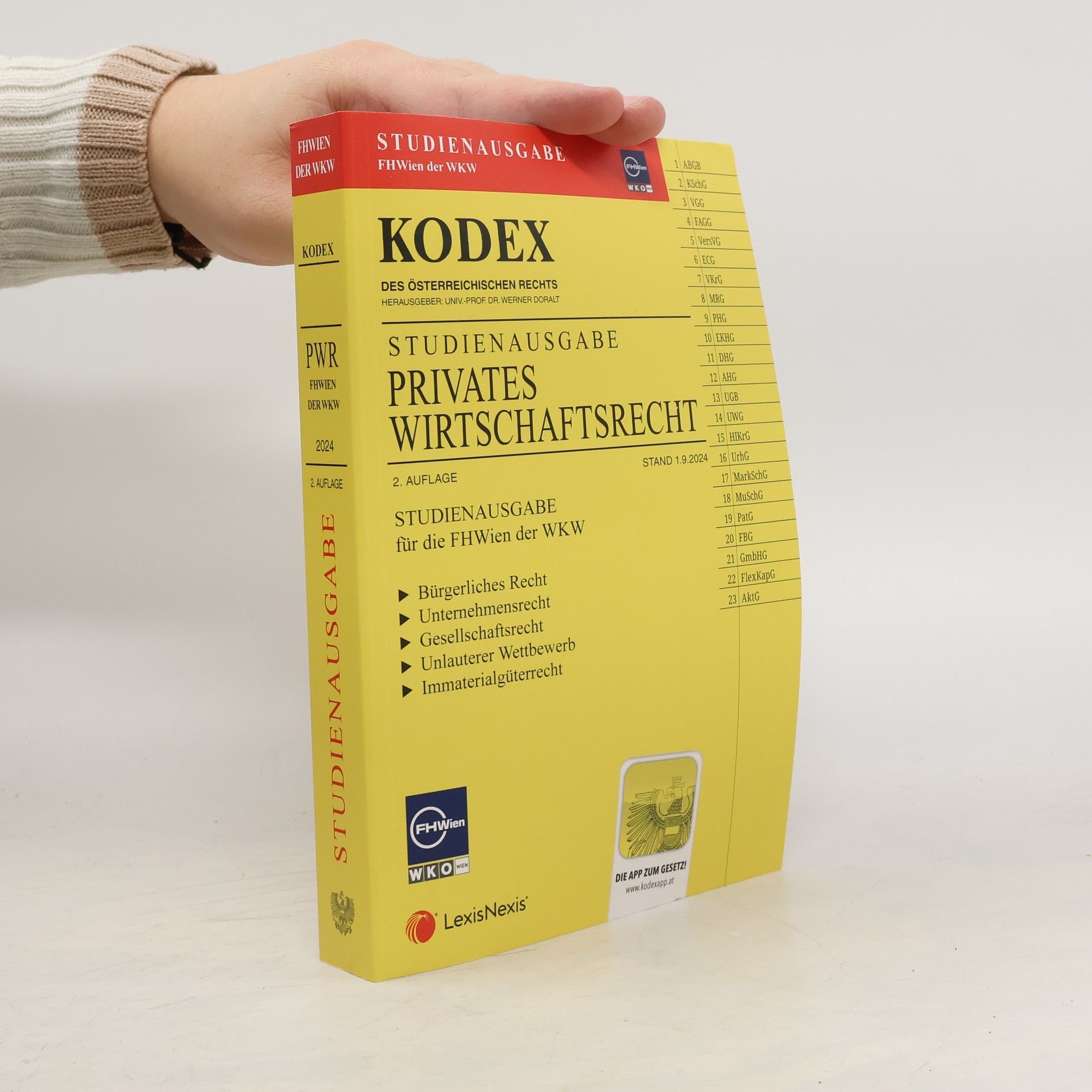 Kodex Privates Wirtschaftsrecht für die FHWien der WKW 2024/25 - inkl. App