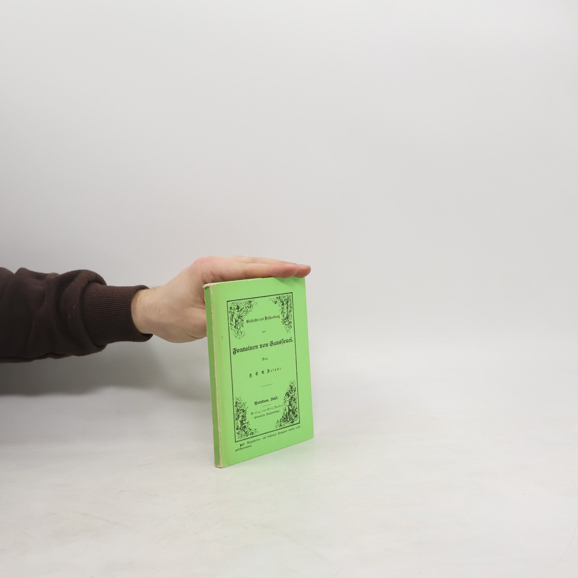 AA.VV. Geschichte und Beschreibung der Fontainenanlagen in Sansosouci