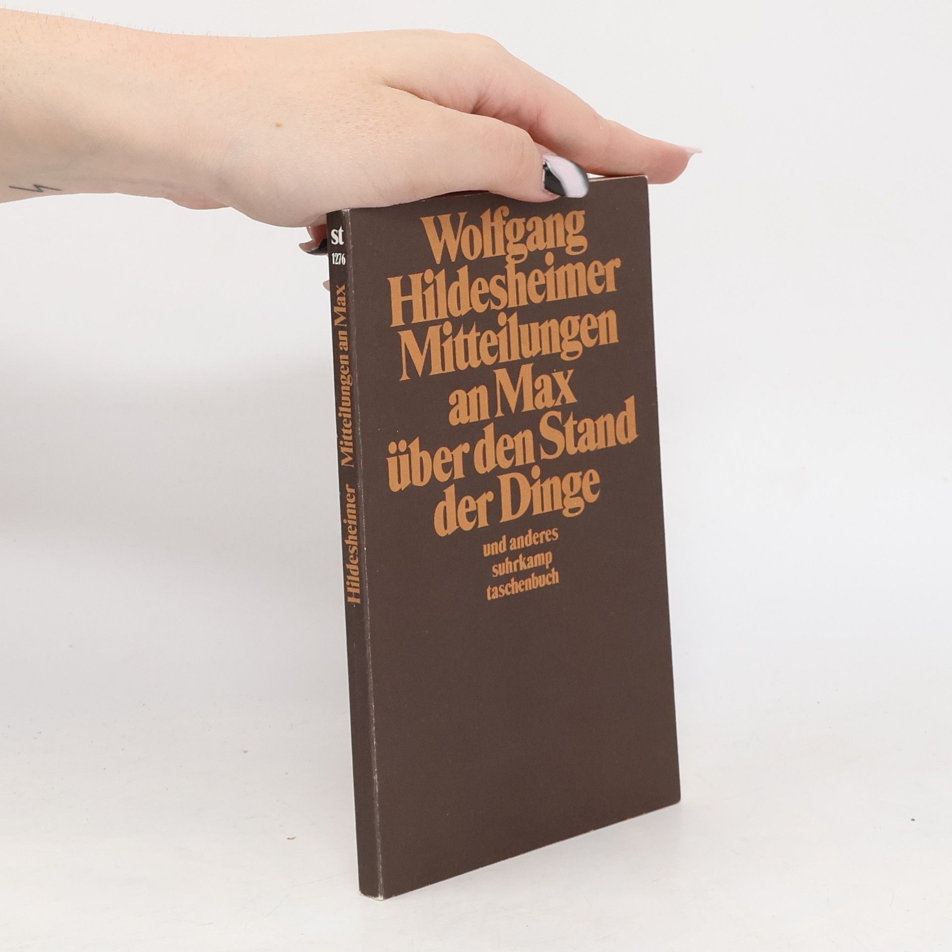Wolfgang Hildesheimer Mitteilungen an Max