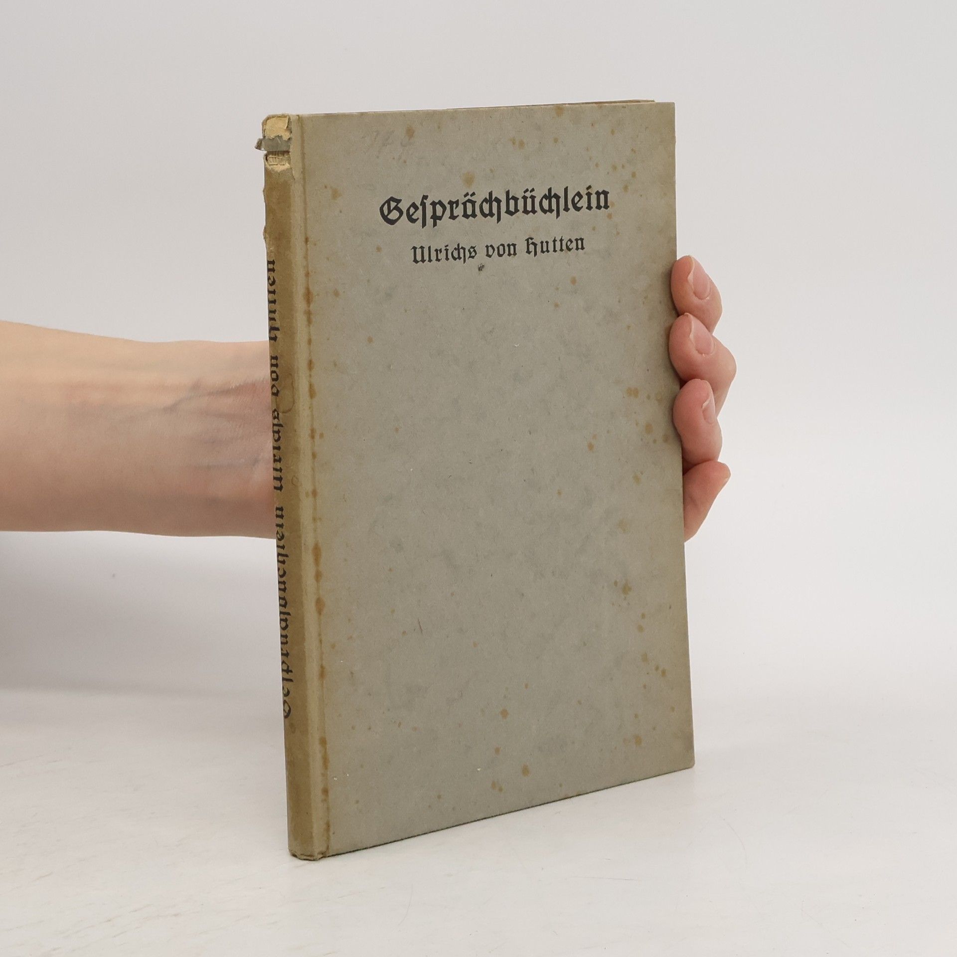 Richard Zoozmann Gesprächbüchlein Ulrichs von Hutten