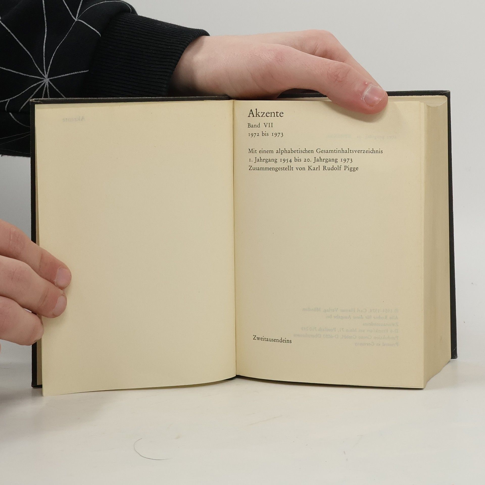 Various authors Akzente VII. 1972 bis 1973