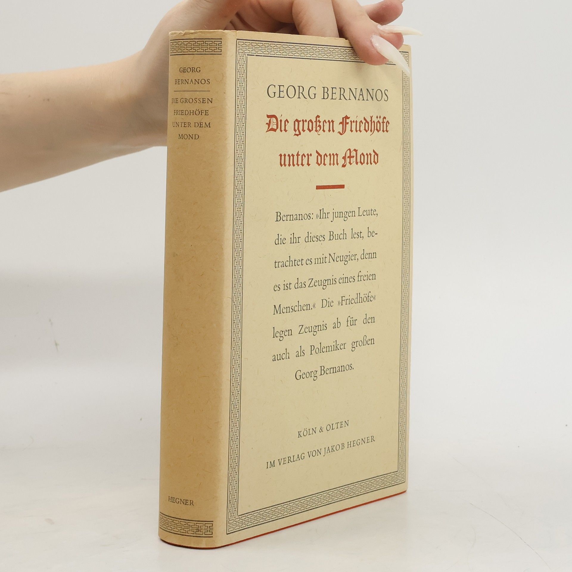 Georges Bernanos Die grossen Friedhöfe unter dem Mond