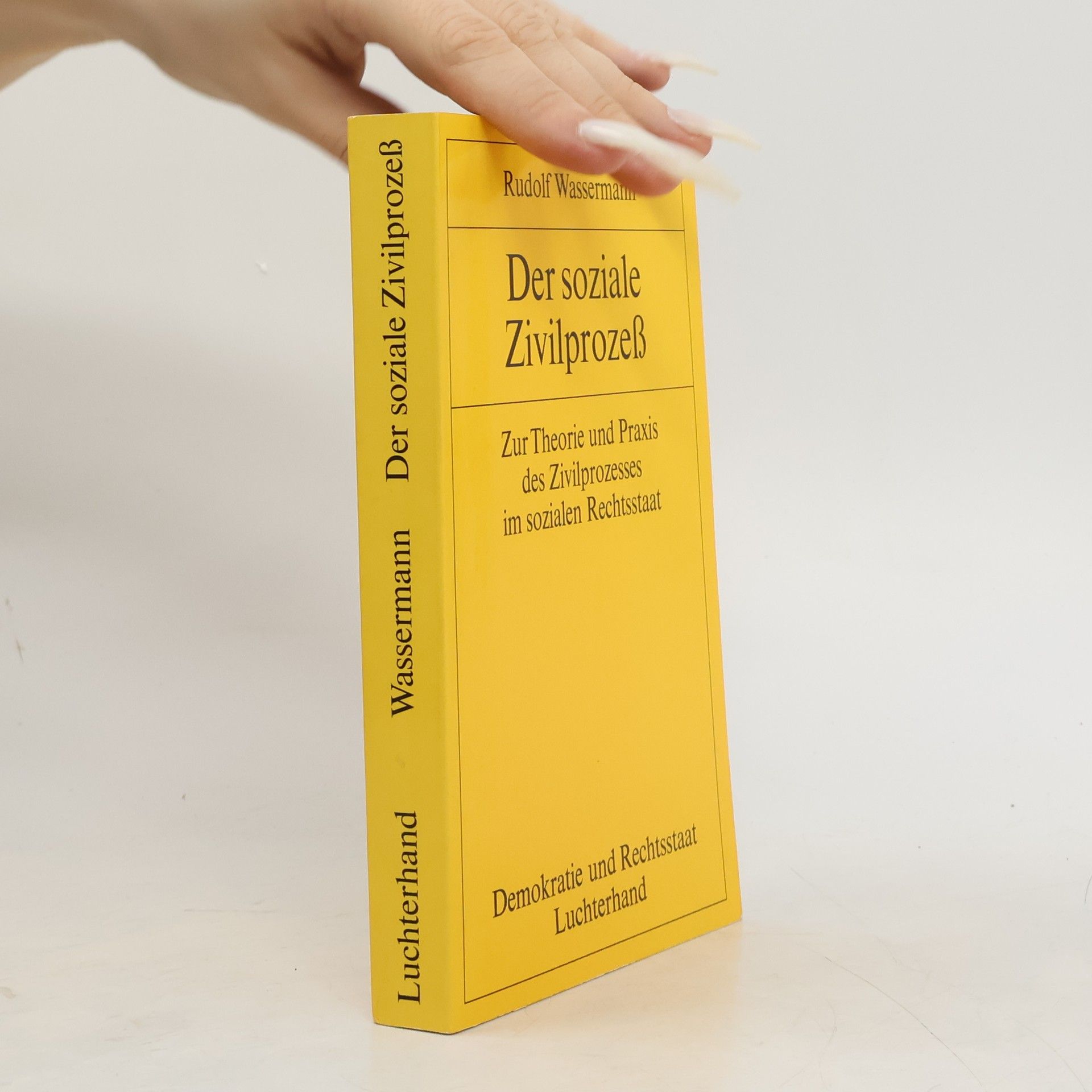 Rudolf Wassermann Der soziale Zivilprozess