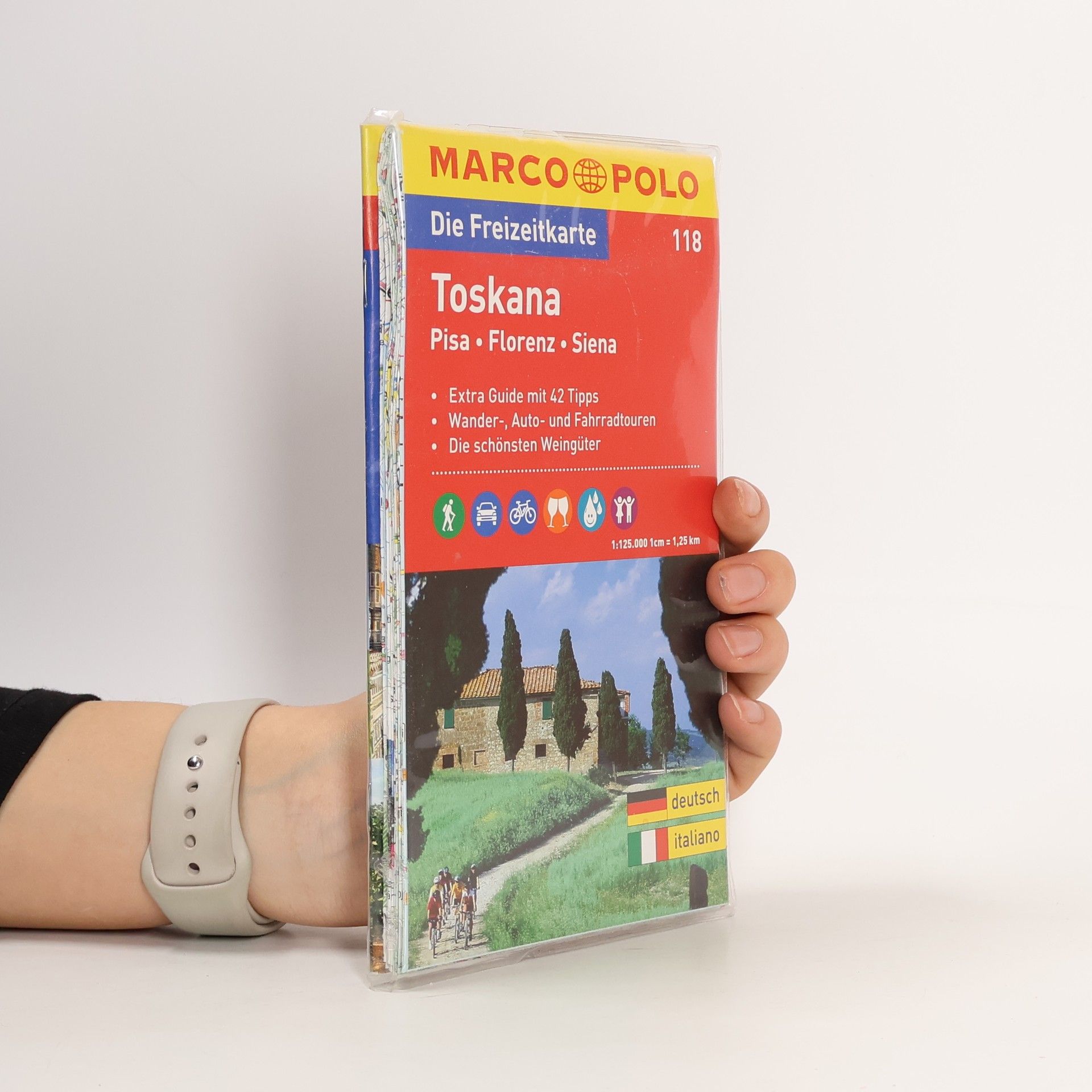 Kolektív autorov Die Freizeitkarte - 118: Toskana, Pisa, Florenz, Siena 1:125:000