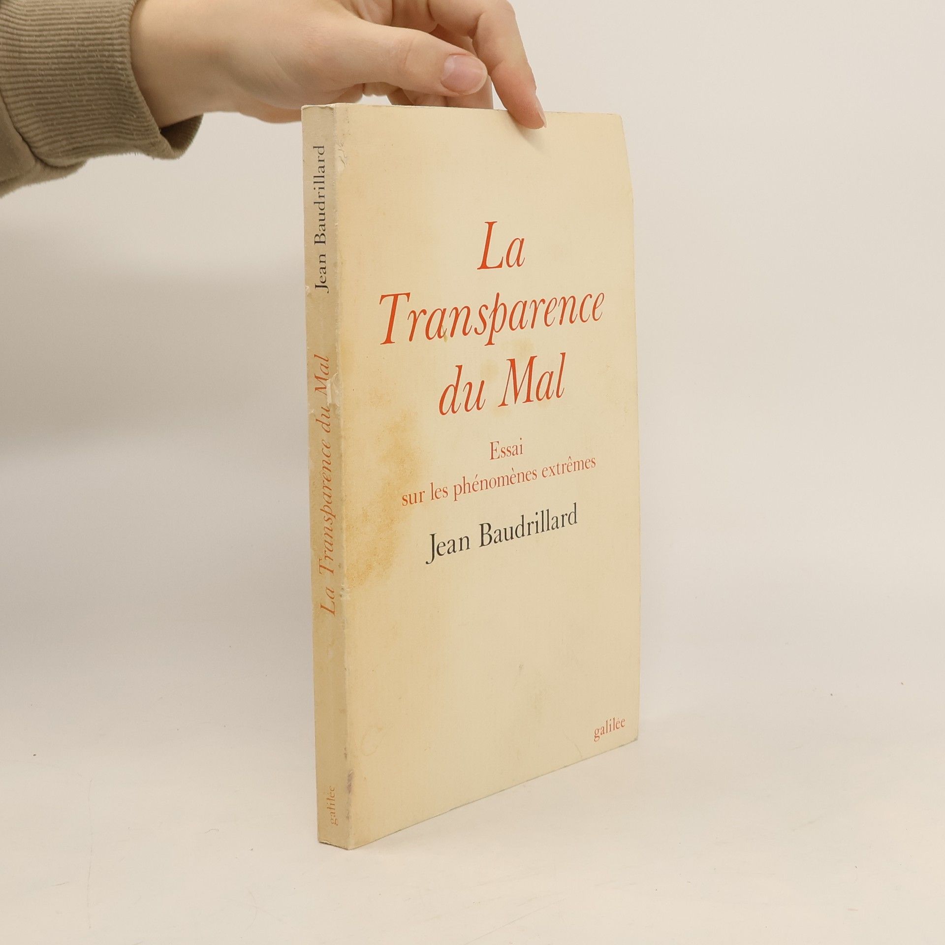Jean Baudrillard La transparence du mal