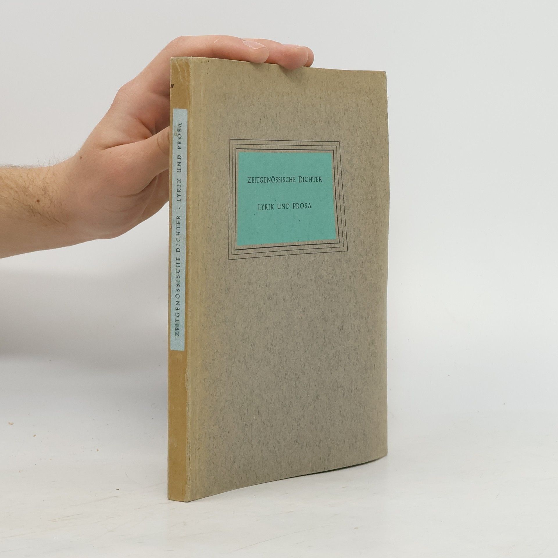 Reinhold Siegrist Zeitgenössische Dichter