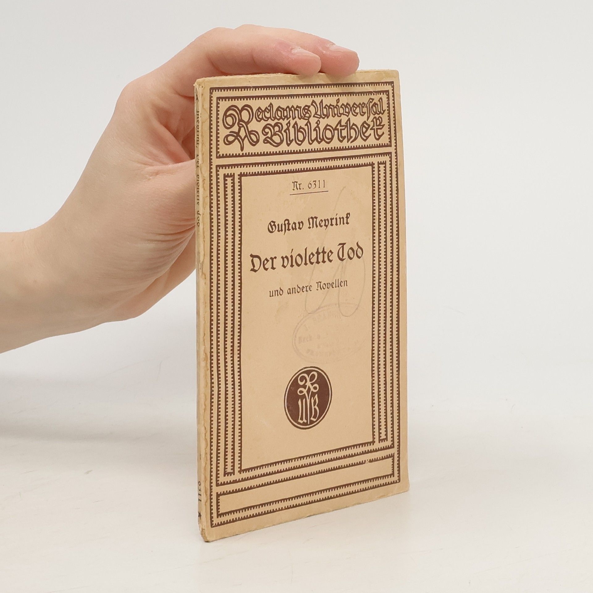 Gustav Meyrink Der violette Tod und andere Novellen