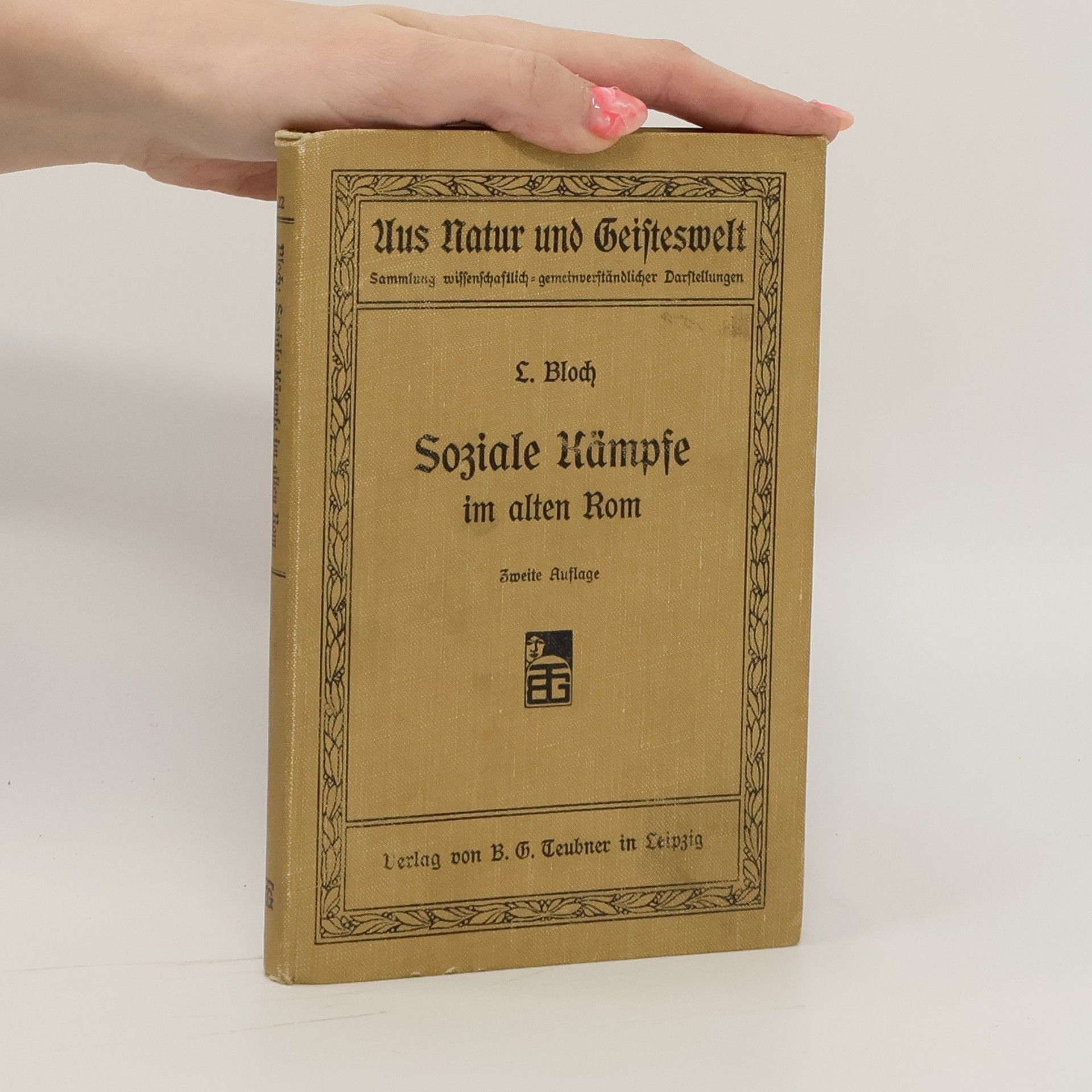 Leo Bloch Soziale Kämpfe im alten Rom