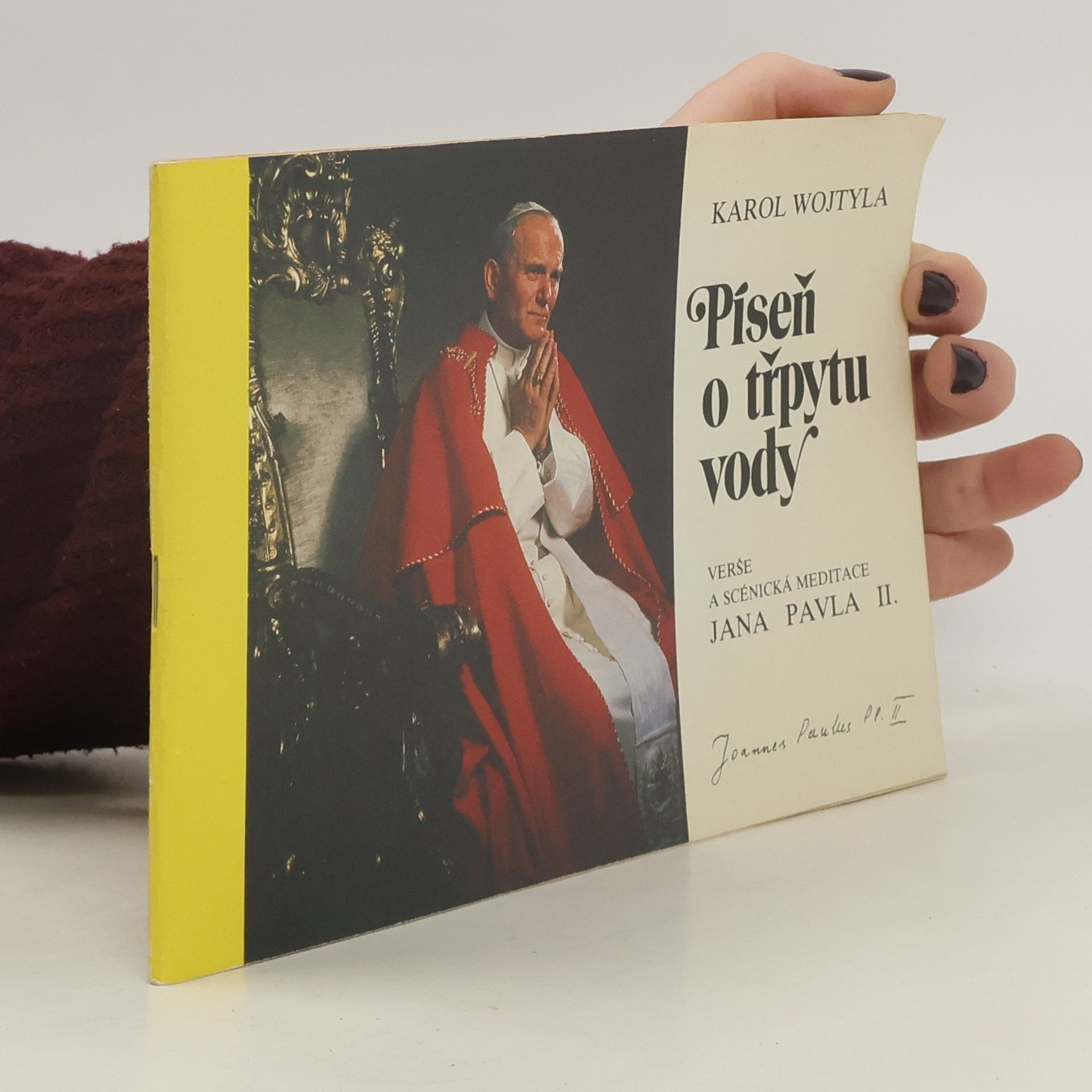 Helena Stachová Píseň o třpytu vody: Verše a scénické meditace Před zlatnickým krámem Jana Pavla II.