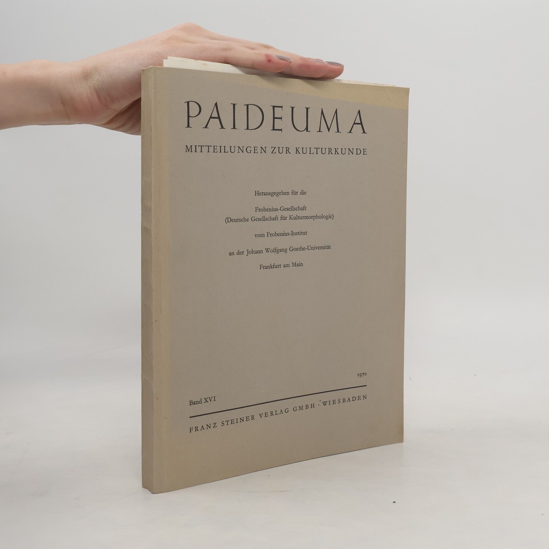 Autorenkollektiv Paideuma: Mitteilungen zur Kulturkunde