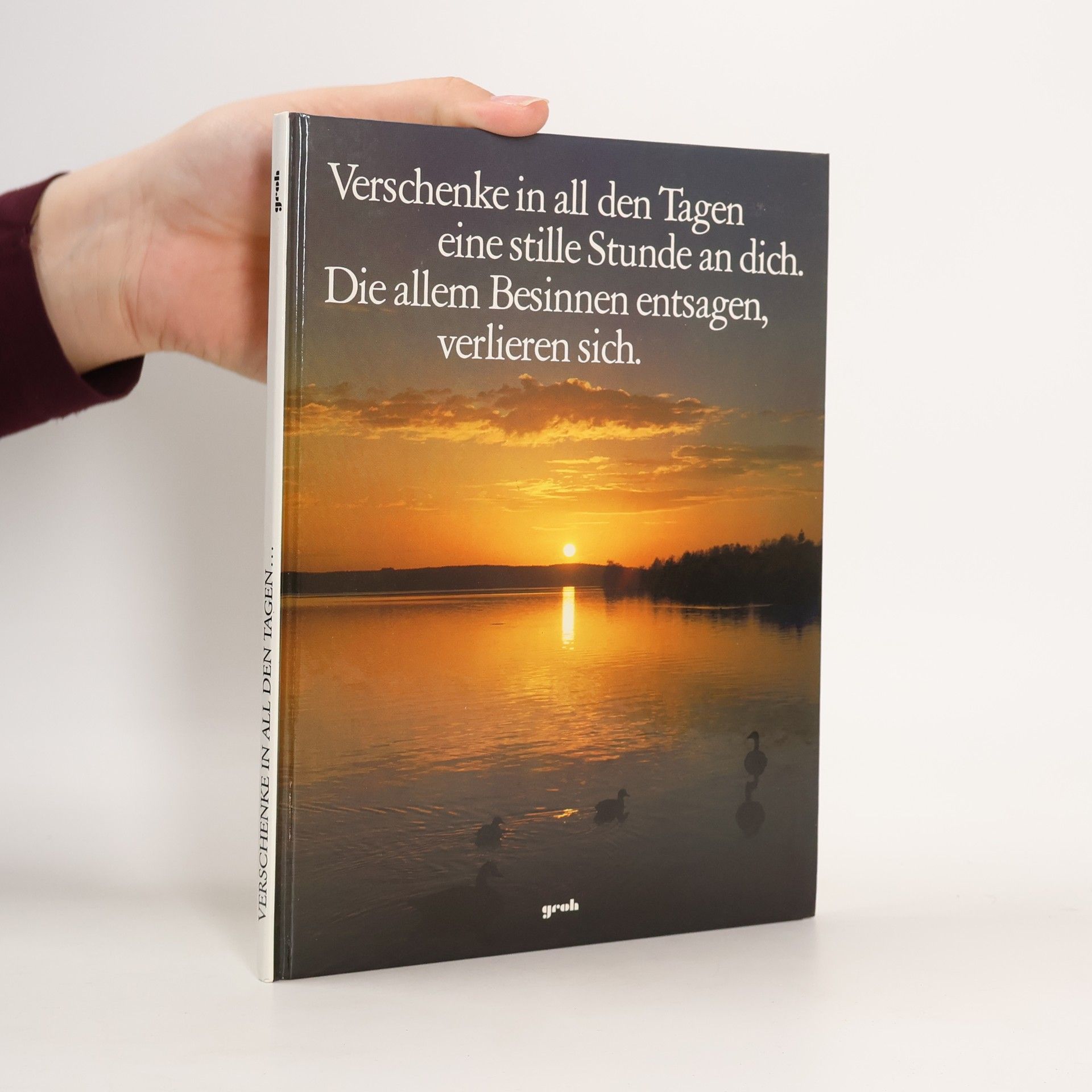 Verschenke in all den Tagen eine stille Stunde an dich, die allem Besinnen entsagen, verlieren sich