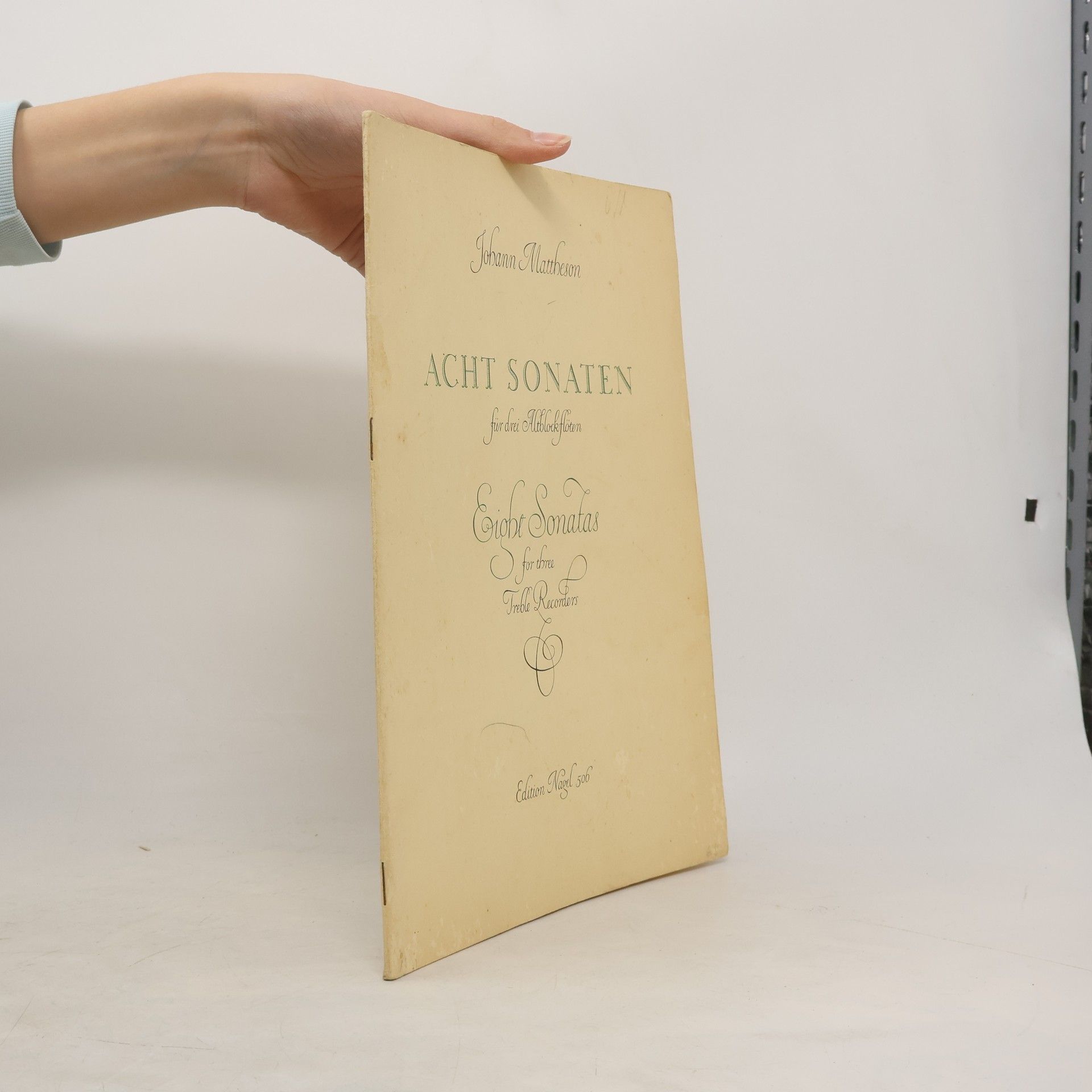 Acht Sonaten für drei Altblockflöten