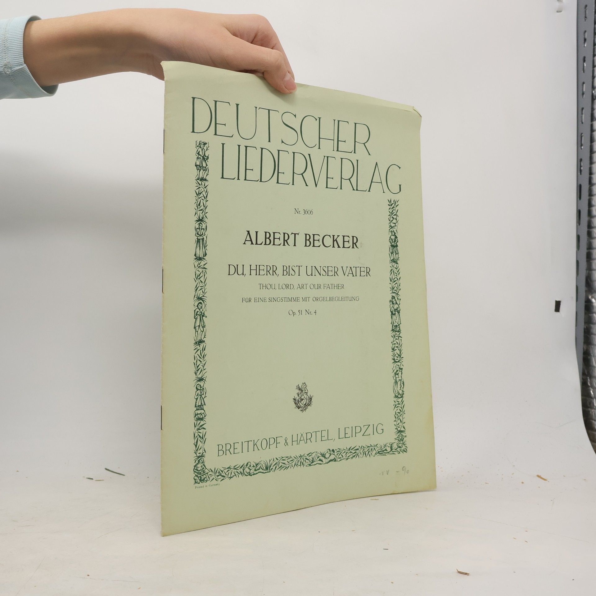 Albert Becker Deutscher Liederverlag 3606. Du, Herr, bist unser Vater