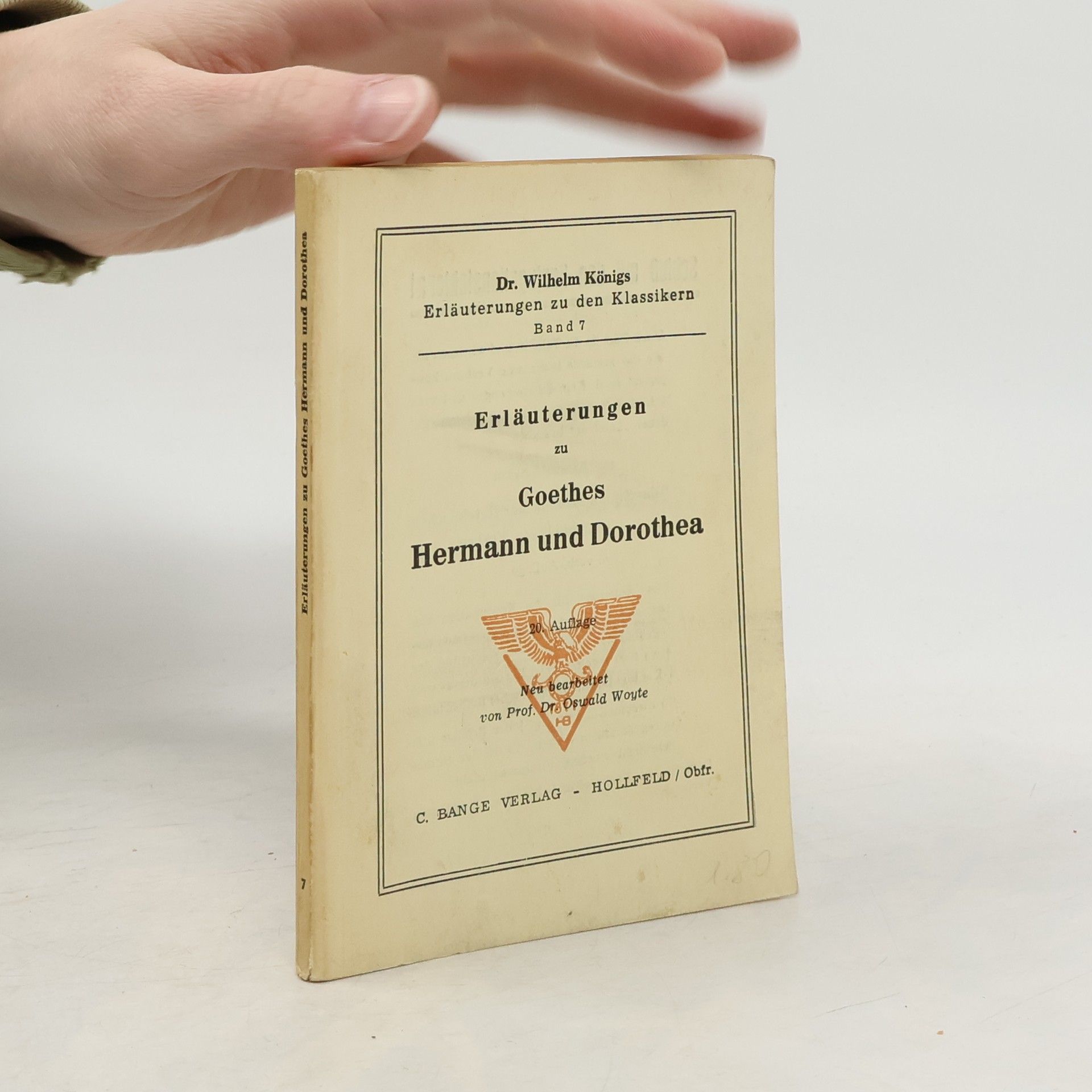 Erläuterungen zu Goethes Hermann und Dorothea