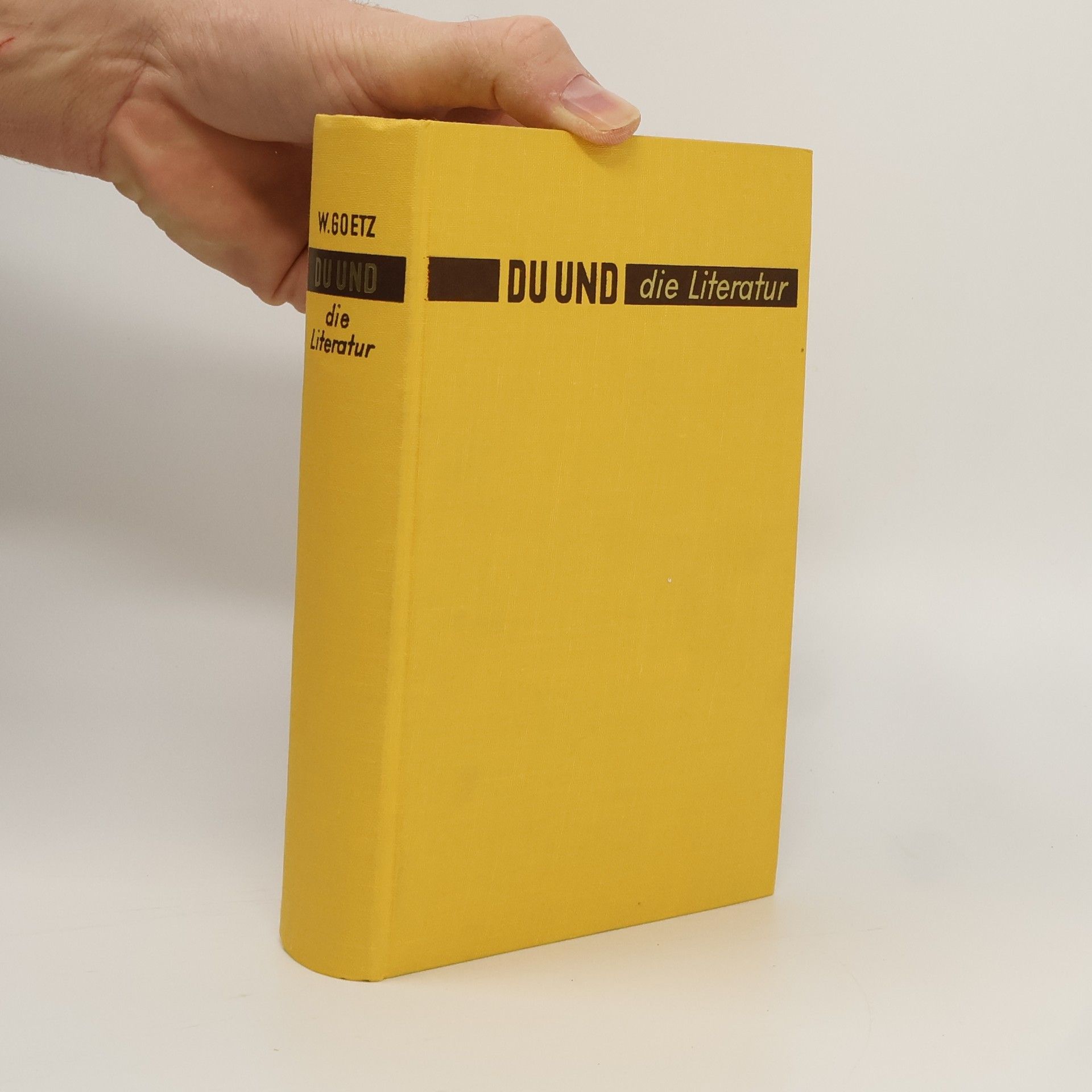 Wolfgang Goetz Du und die Literatur