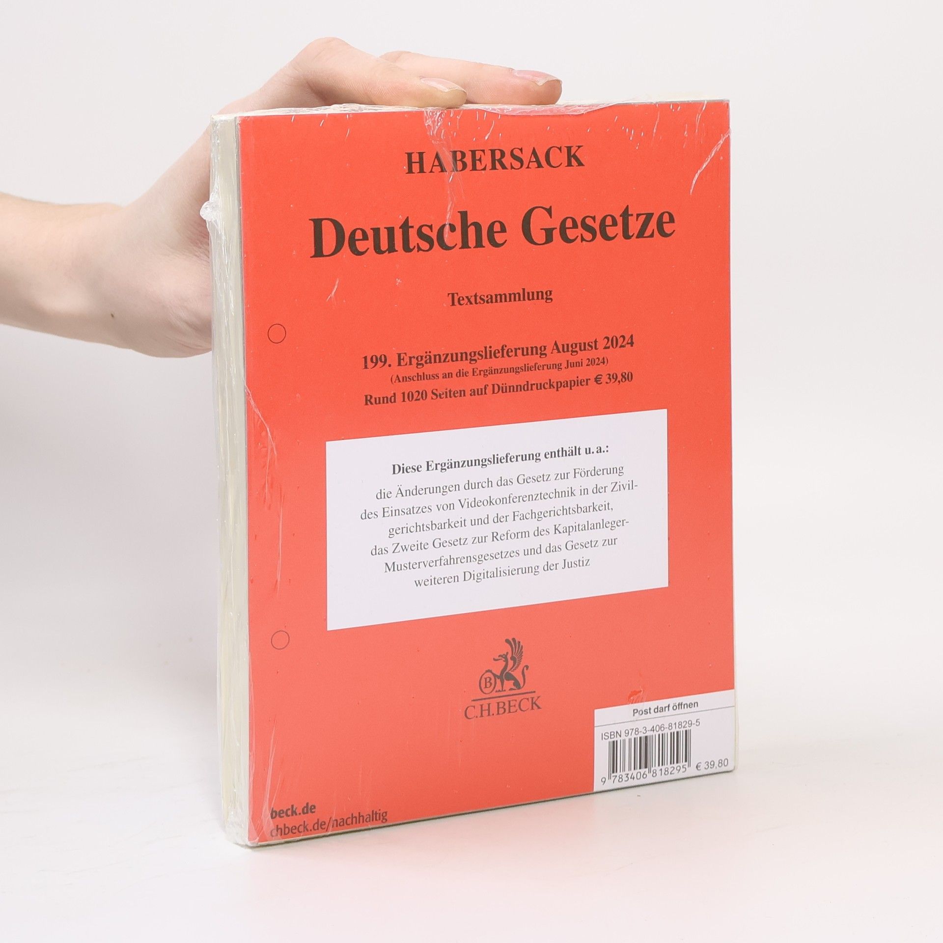 Habersack Deutsche Gesetze 199. Ergänzungslieferung
