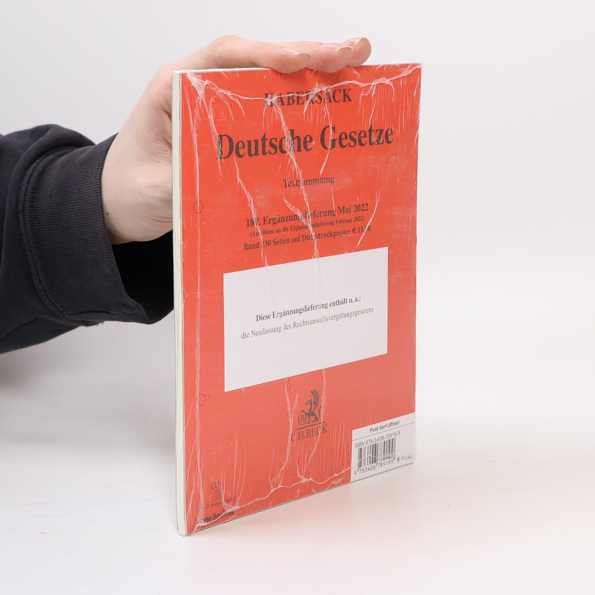 Auteurscollectief Deutsche Gesetze 189. Ergänzungslieferung