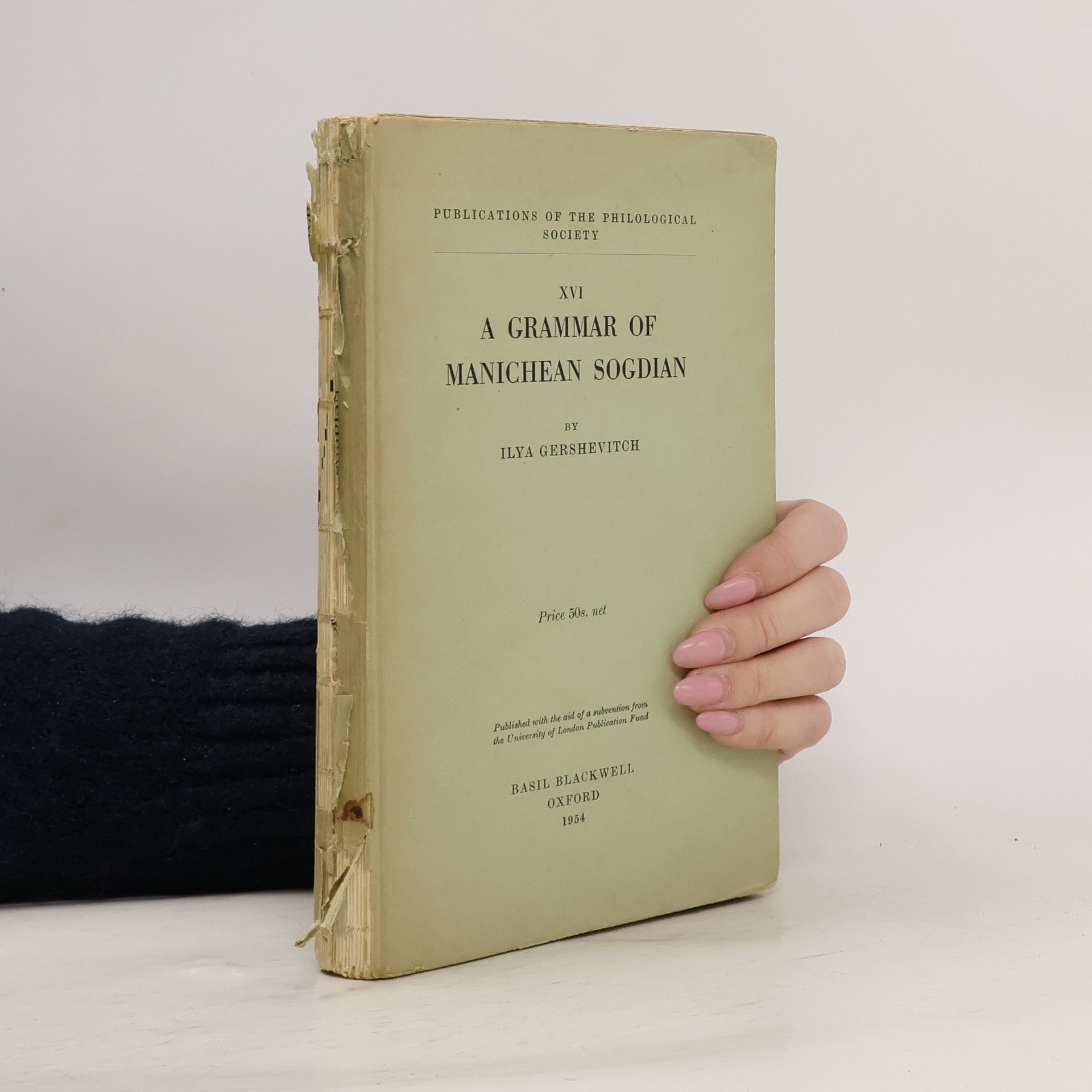 Ilya Gershevitch A Grammar of Manichean Sogdian