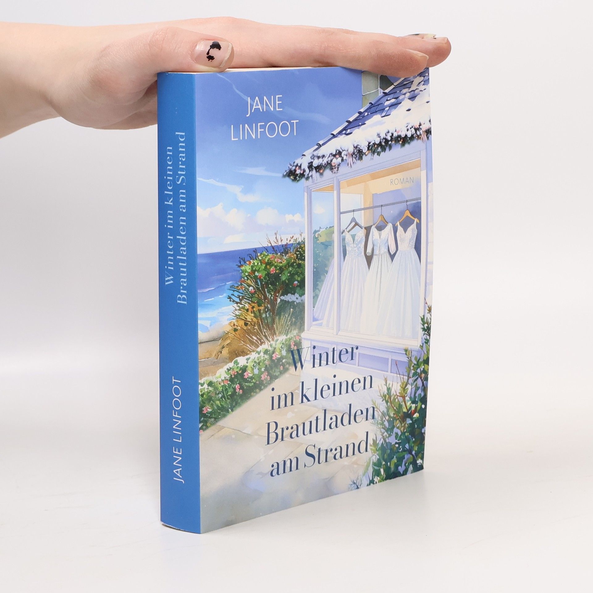 Jane Linfoot Winter im kleinen Brautladen am Strand