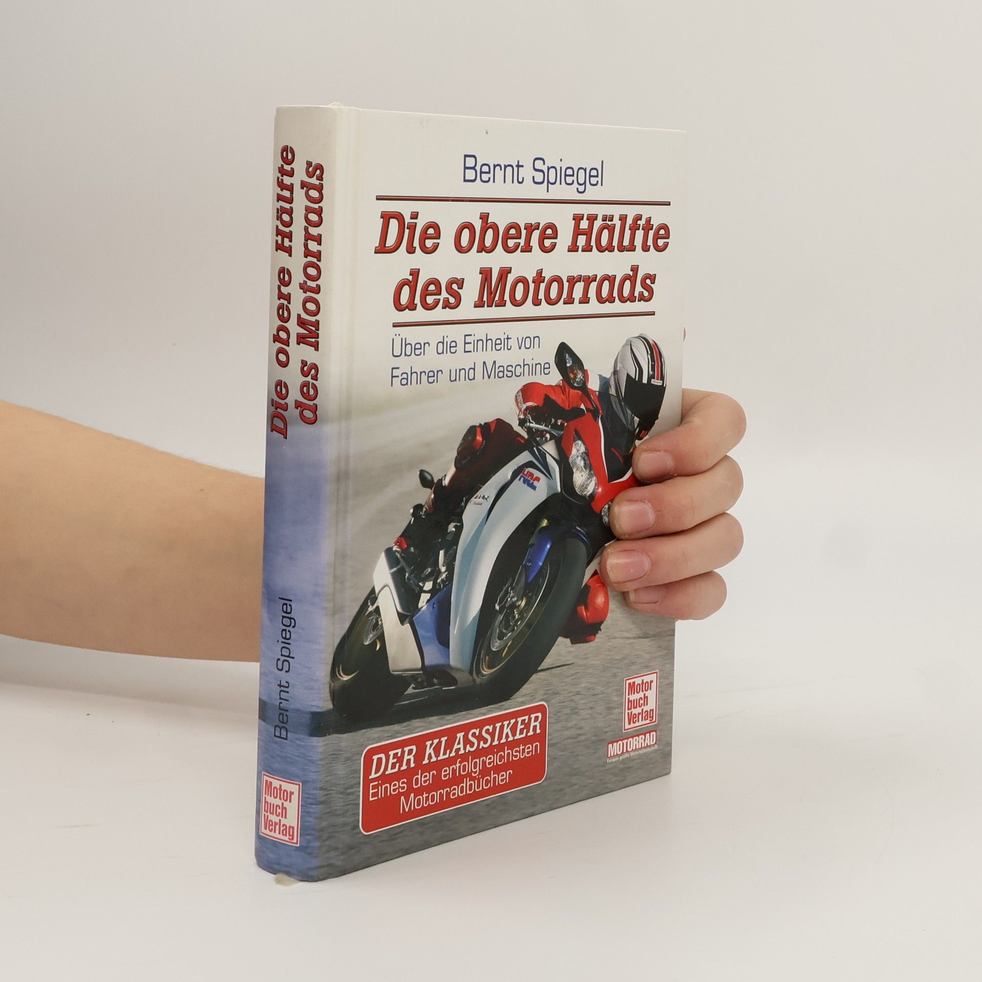 Die obere Hälfte des Motorrads