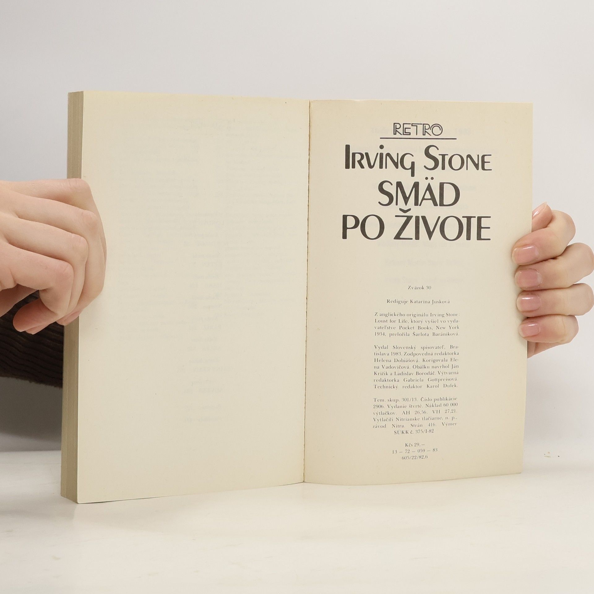 Irving Stone Smäd po živote
