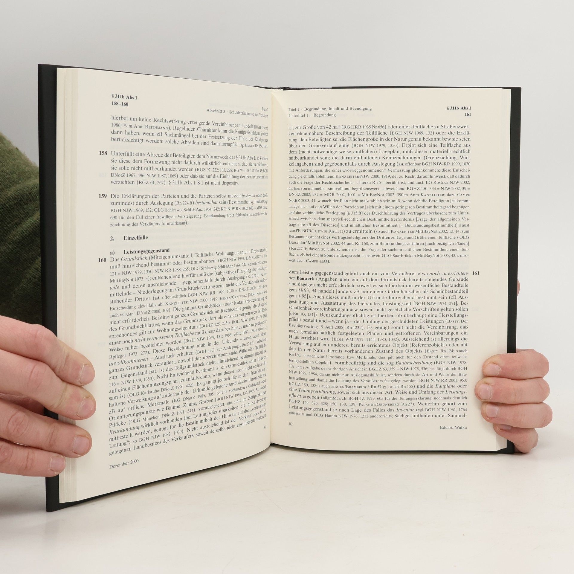 Eduard Wufka J. von Staudingers Kommentar zum Bürgerlichen Gesetzbuch