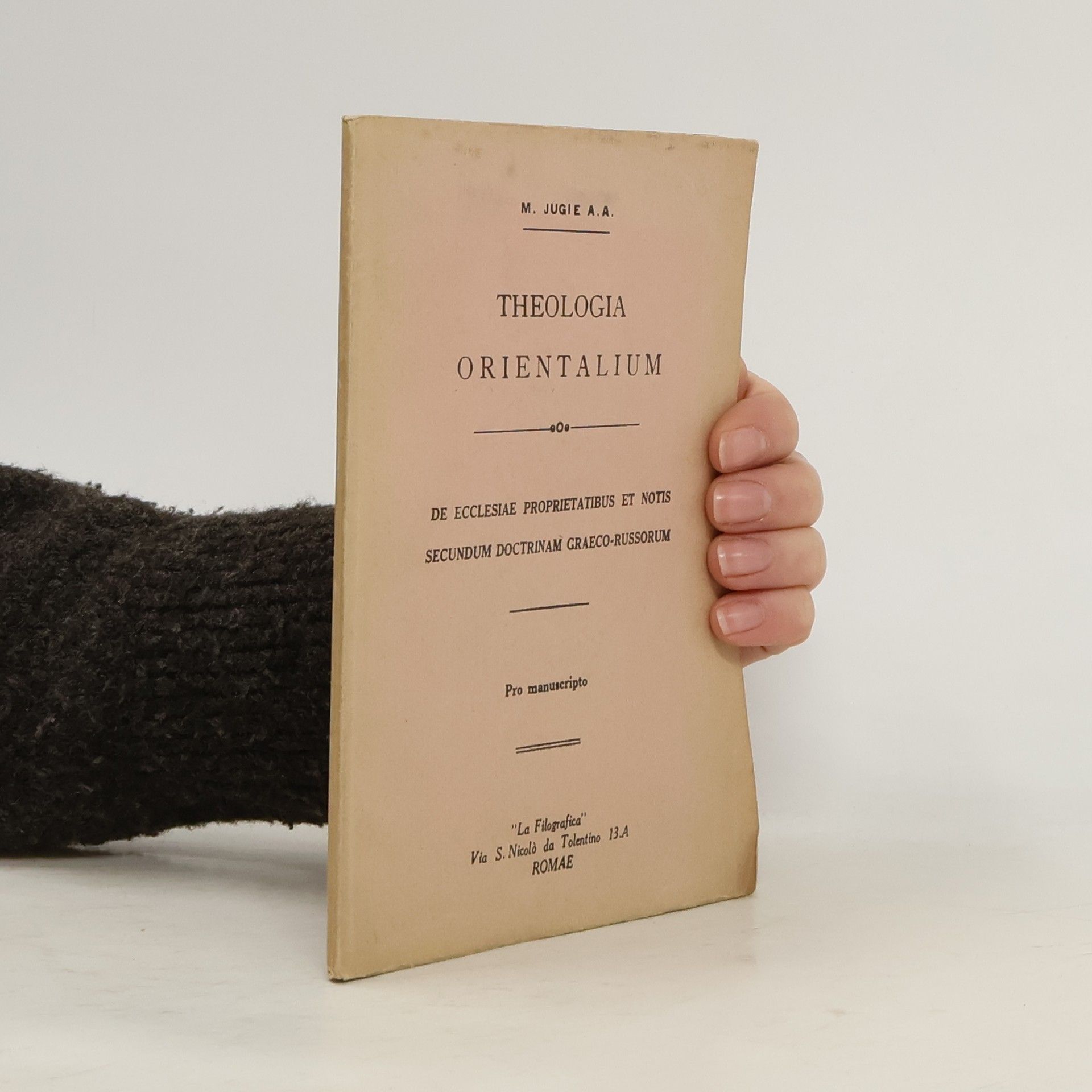M. Jugie Theologia orientalium